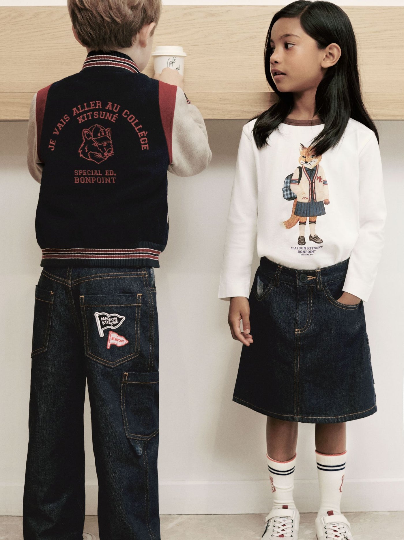 Bonpoint x Maison Kitsuné Magali t-shirt with fox print