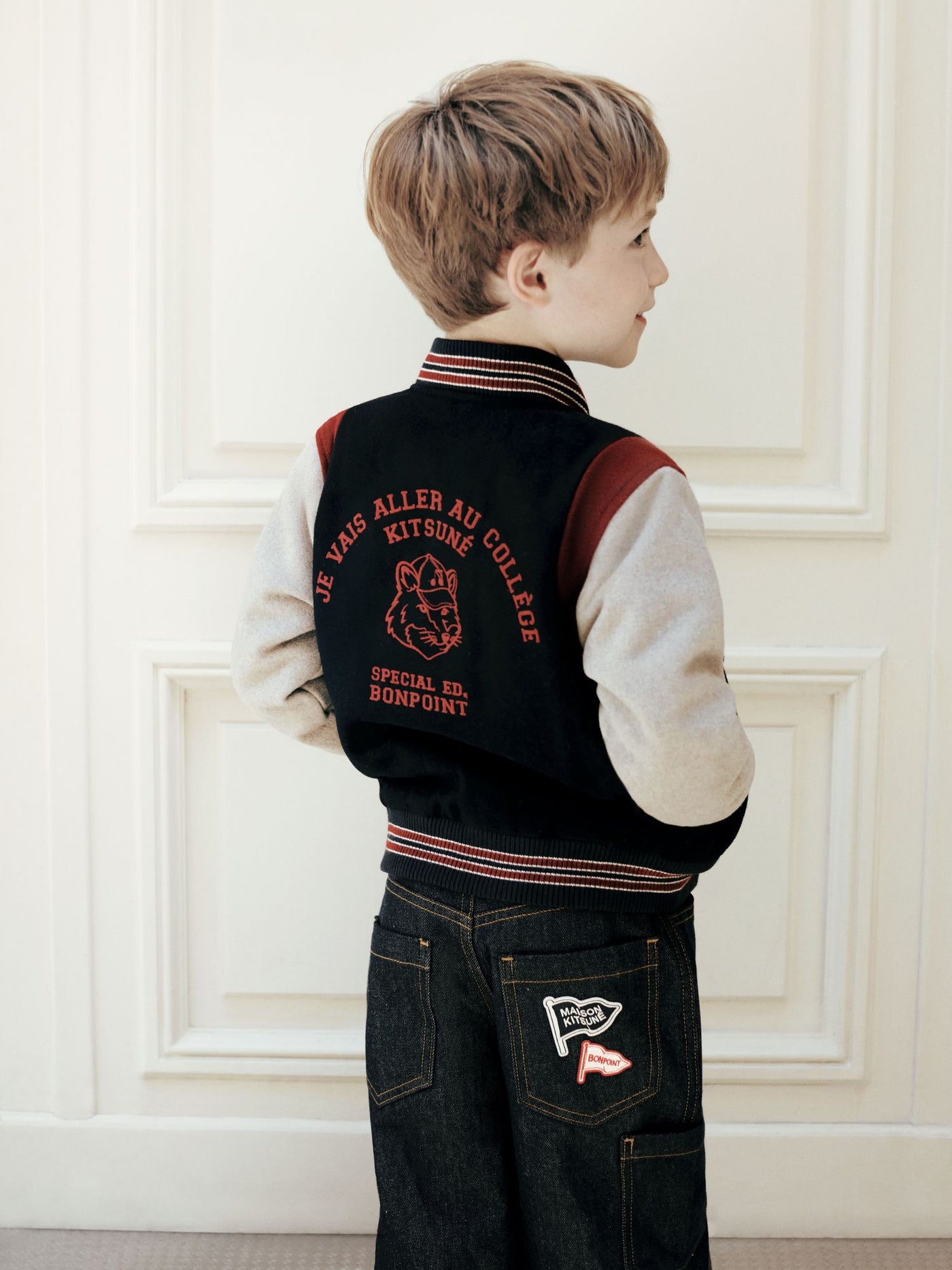 Bonpoint x Maison Kitsuné Maverick padded teddy jacket