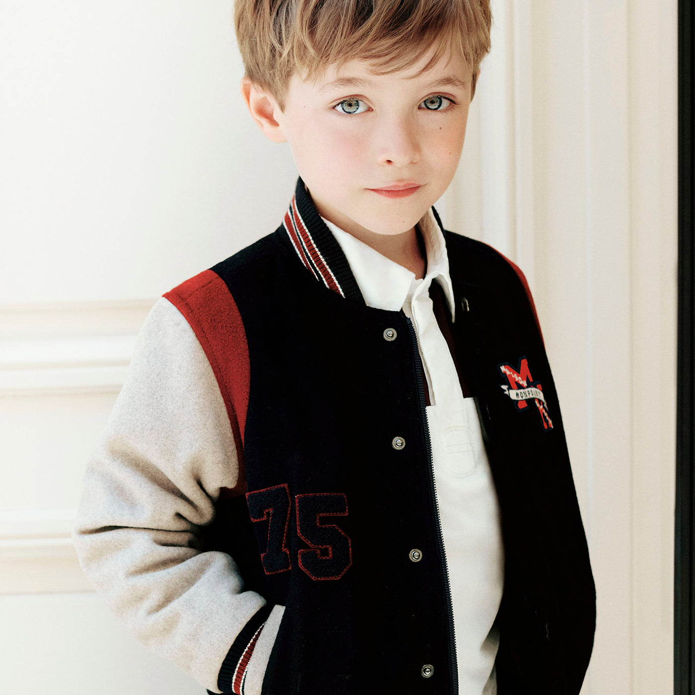Boys’ Winter 2026 Look - Bonpoint x Maison Kitsuné