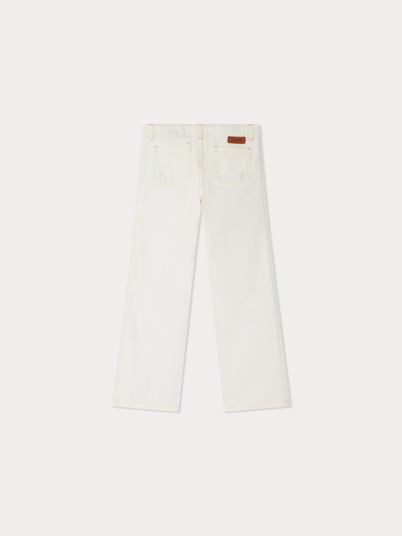 Junon flared white herringbone pants