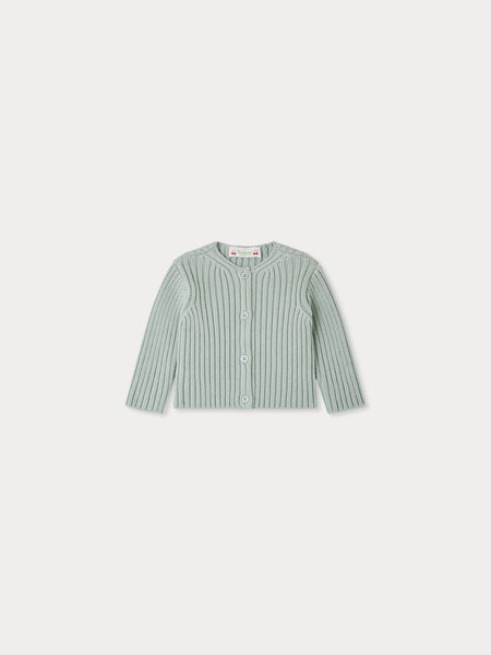 BONPOINT 【ボンポワン】 CARDIGAN C20BDA3005CA MULTICOLOR Eliona ribbed cardigan with cherry motifs • Bonpoint