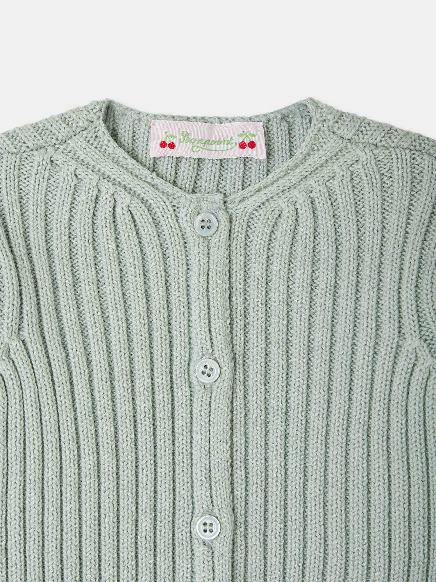 カーディガン IONSEOUL Poblin Pocket Knit Cardigan Esil ribbed round-neck cardigan • Bonpoint