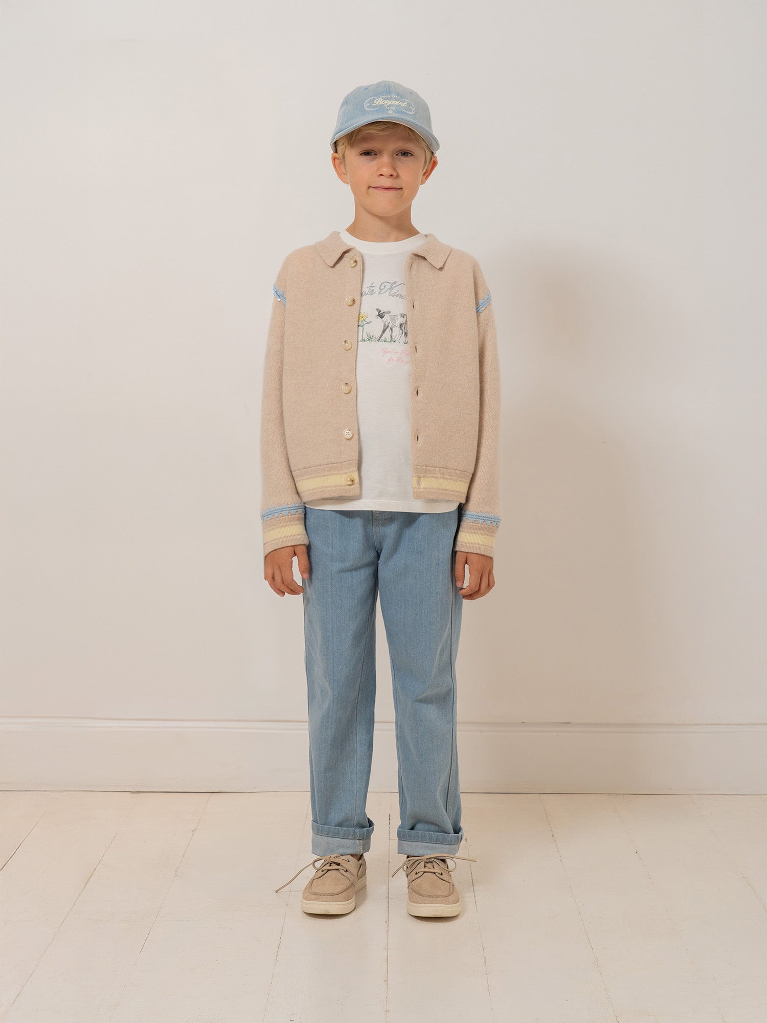 Bonpoint x Guest in Residence Lyndon cardigan with cashmere embroidery