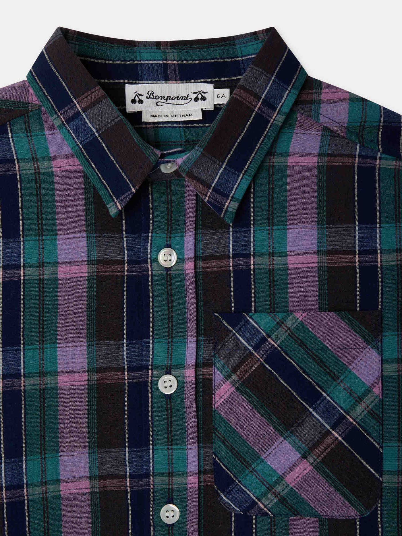 Tango shirt in organic madras cotton