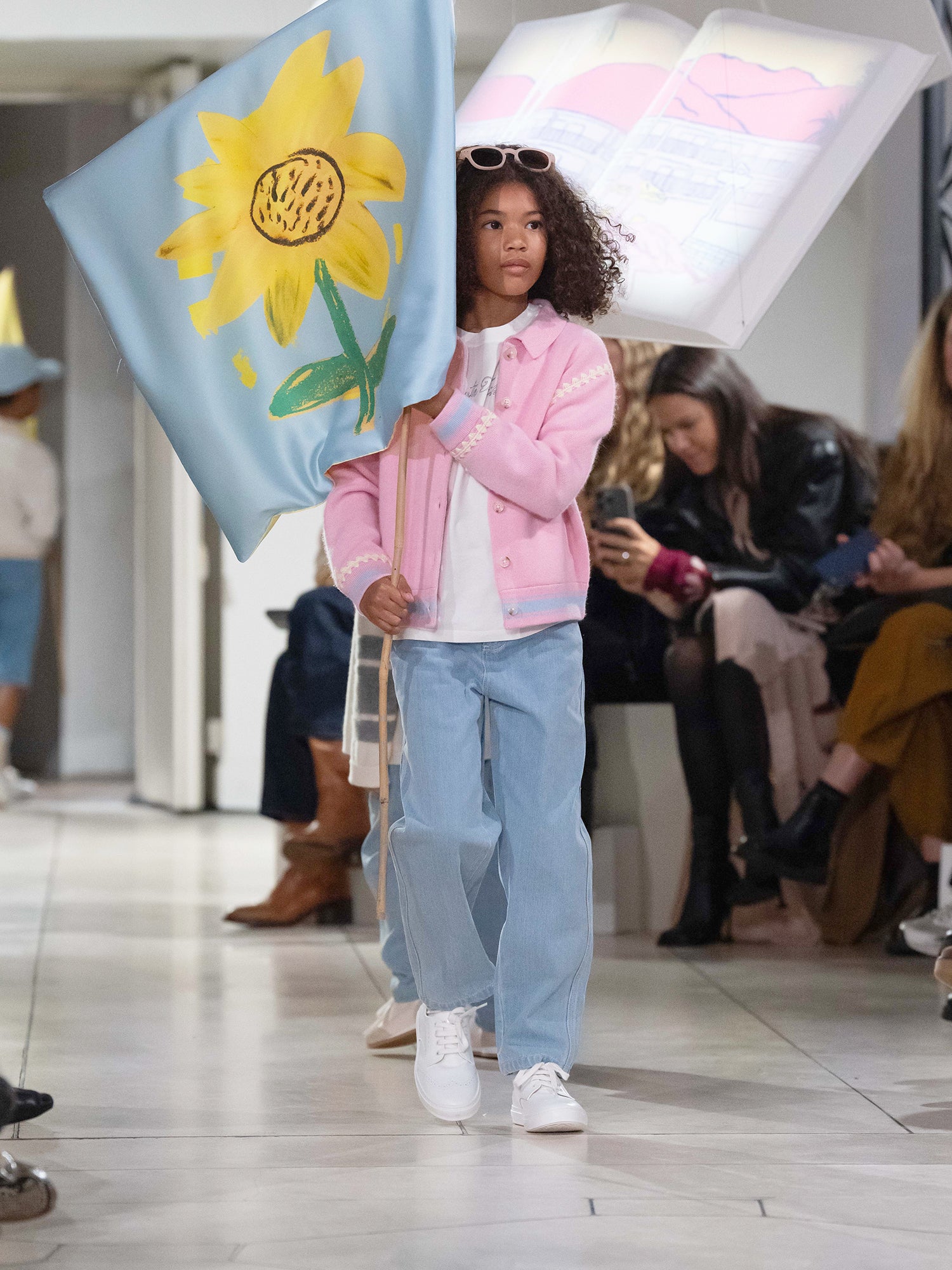 Bonpoint x Guest in Residence Liberté cardigan with contrasting embroi