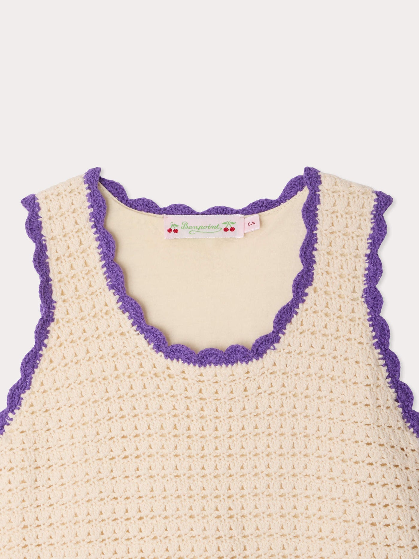 Bonpoint - Lali hand-crocheted dress - Beige