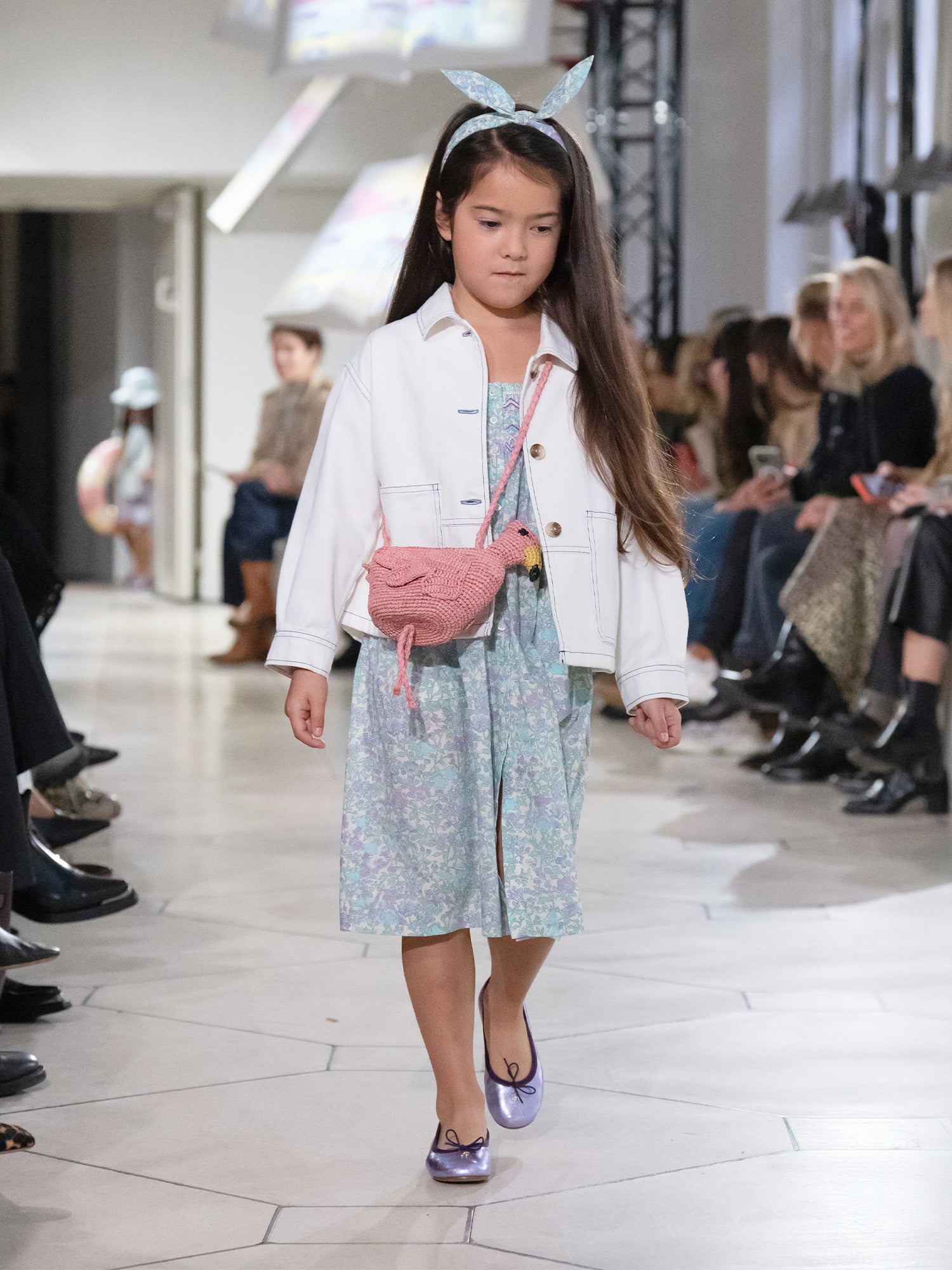 Passion dress smocked and embroidered in Liberty fabric in organic