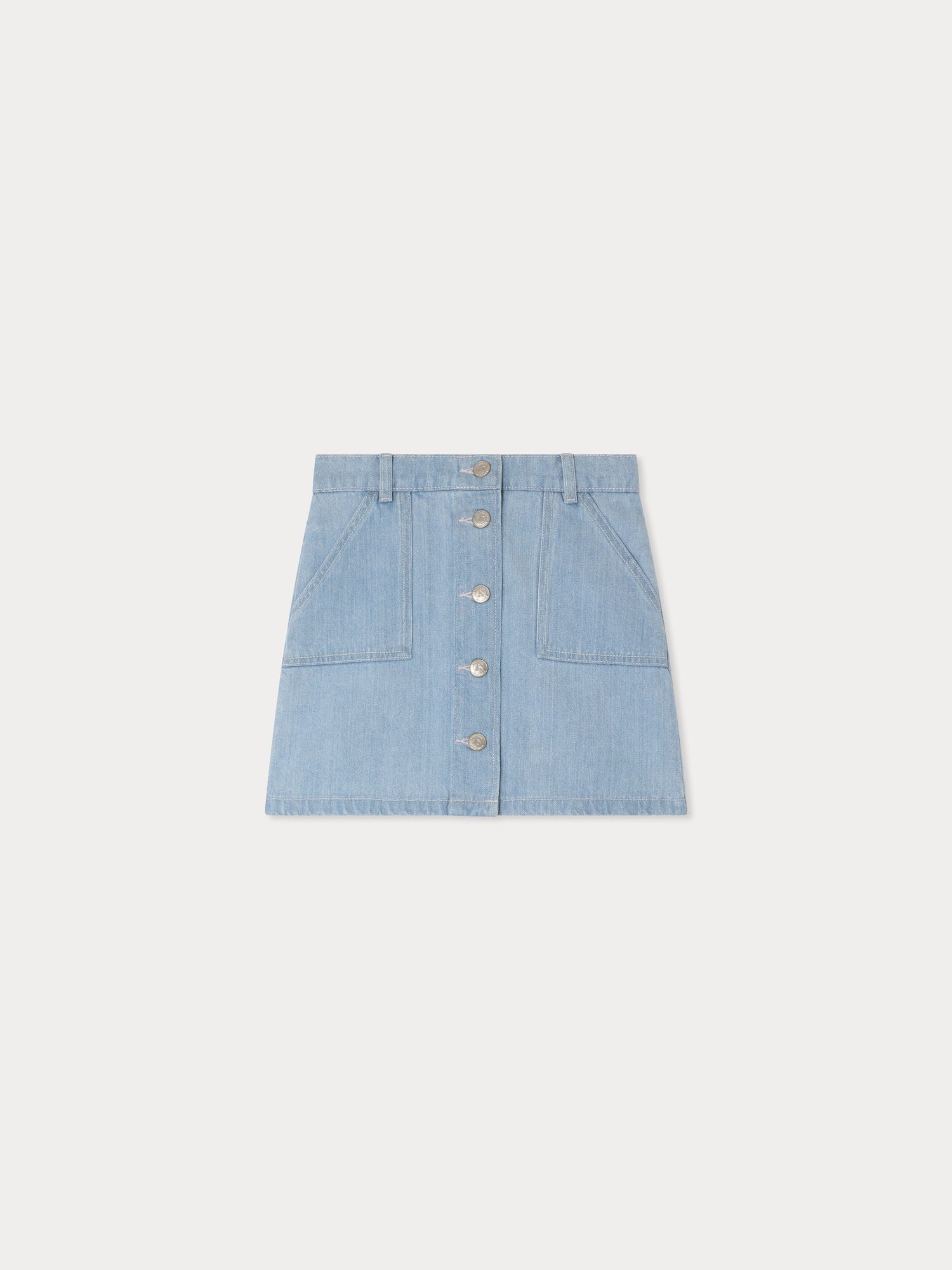 Bonpoint x Guest in Residence Dexie denim skirt with embroidery