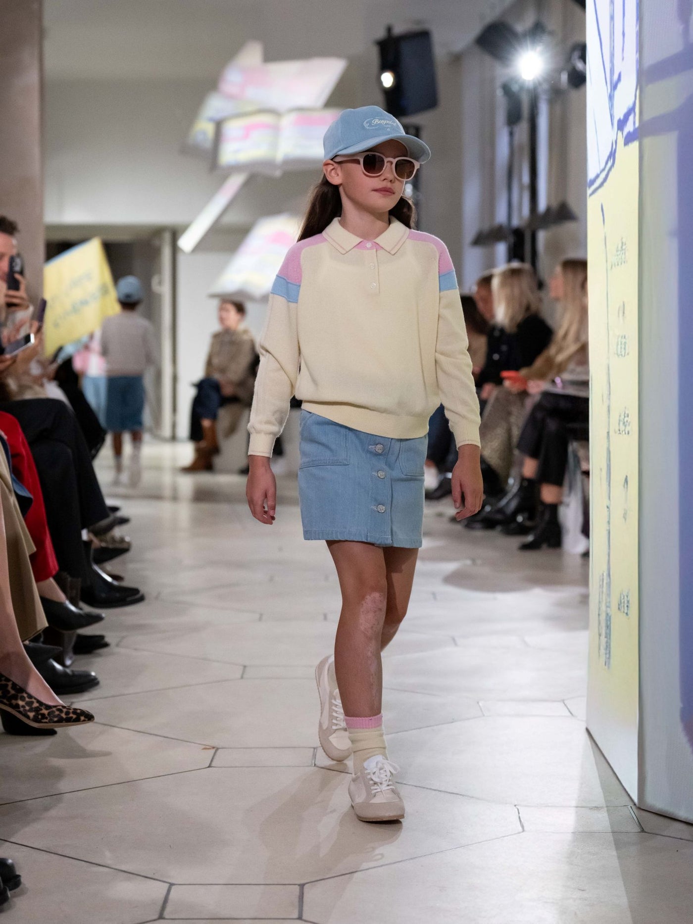 Bonpoint x Guest in Residence Dexie denim skirt with embroidery