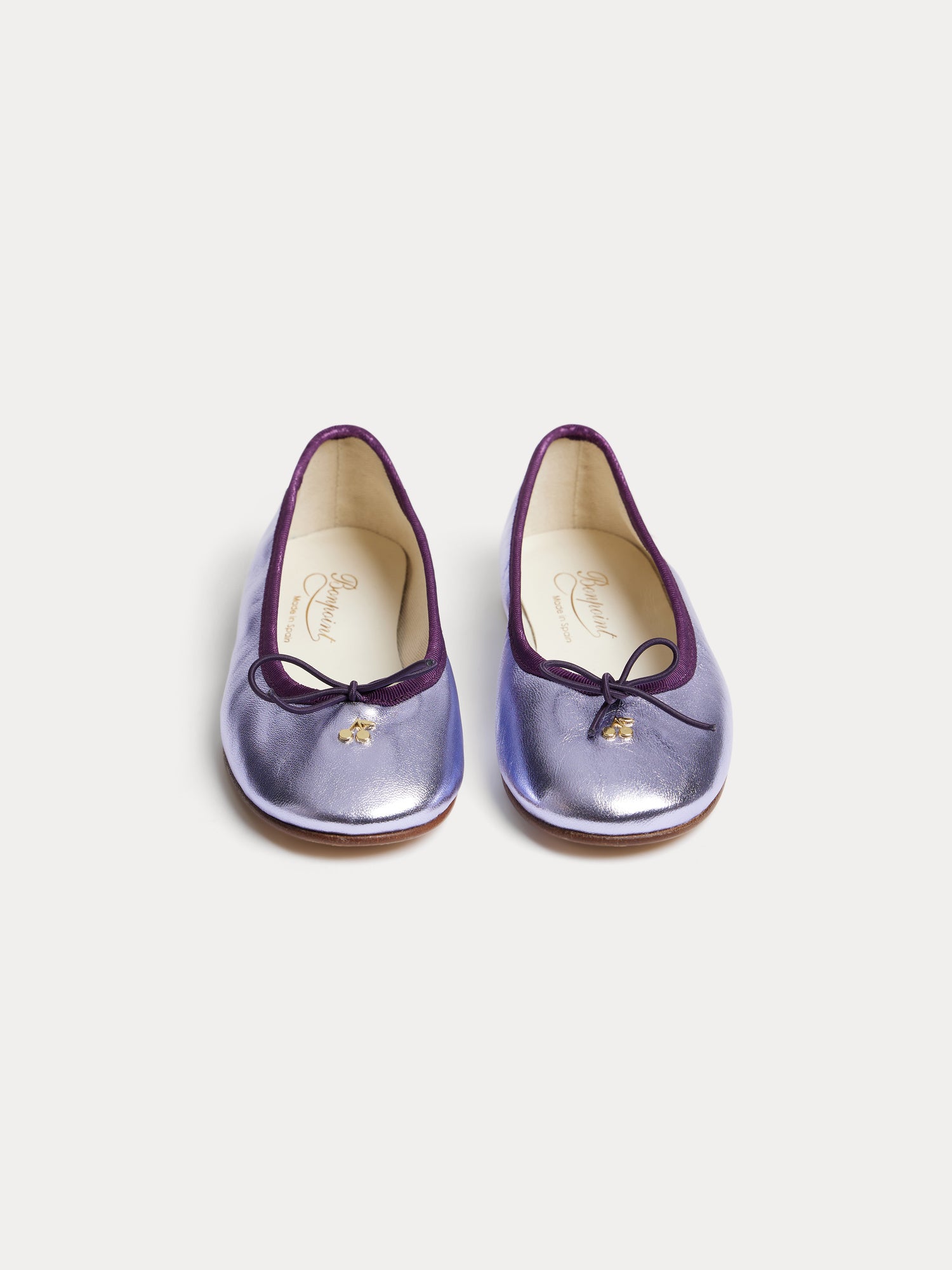 Lisa iridescent leather ballerinas • Bonpoint