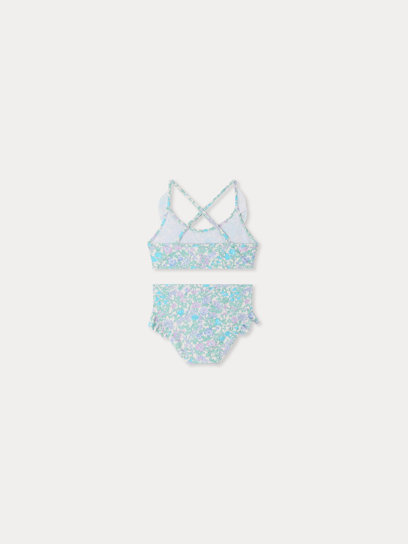 Lace two-piece swimsuit in Liberty fabric