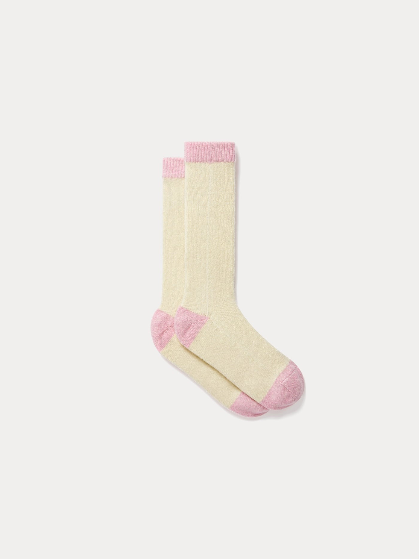 Bonpoint x Guest in Residence Loran mixed light yellow cashmere socks