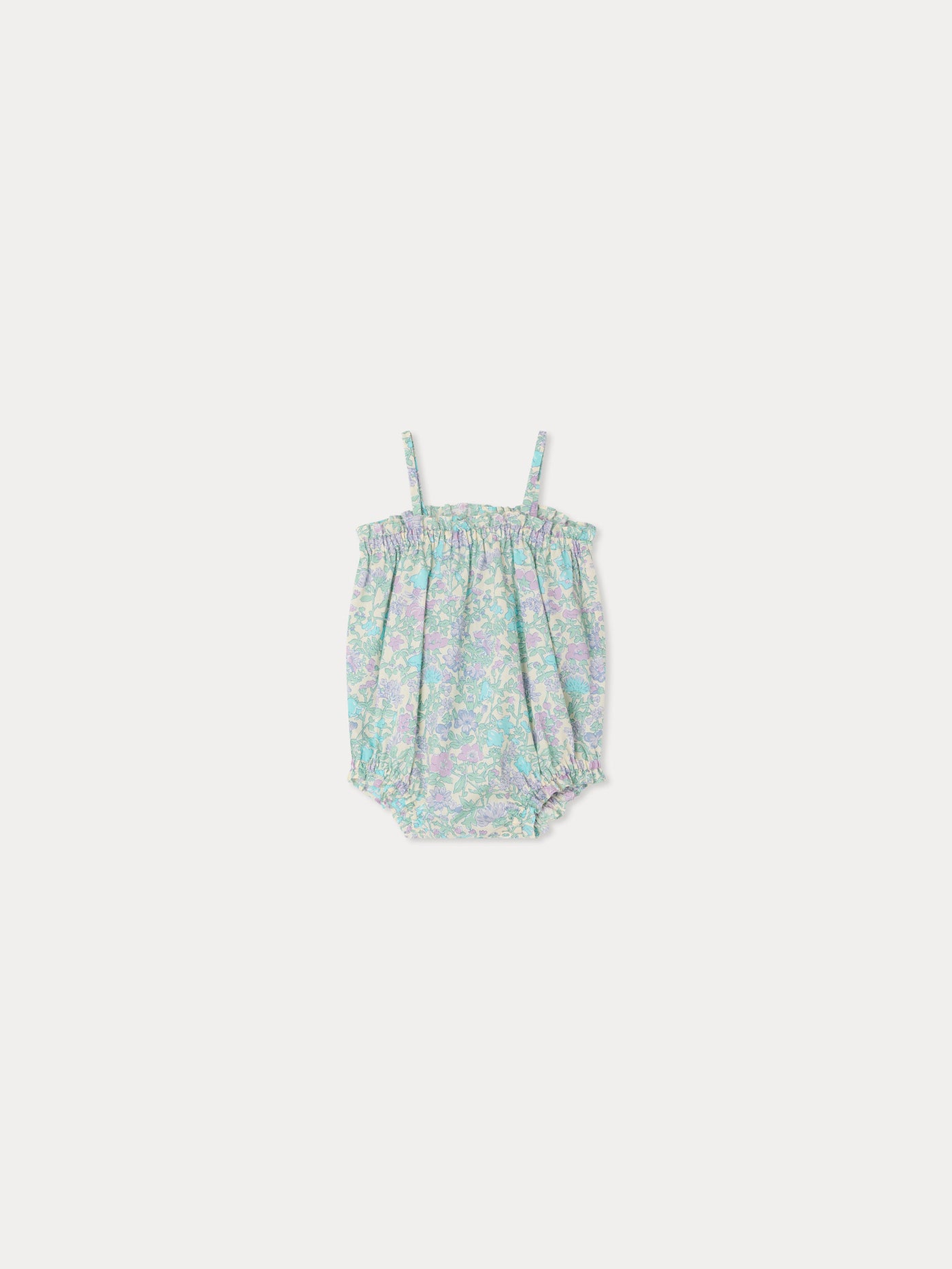 Nefle romper in Liberty fabric and organic cotton