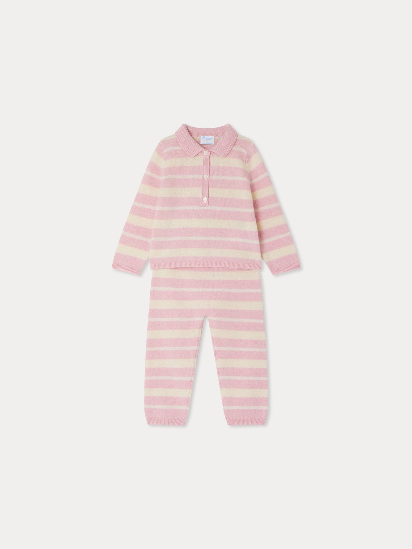 Bonpoint x Guest in Residence Lumi Pink Cashmere Striped Set
