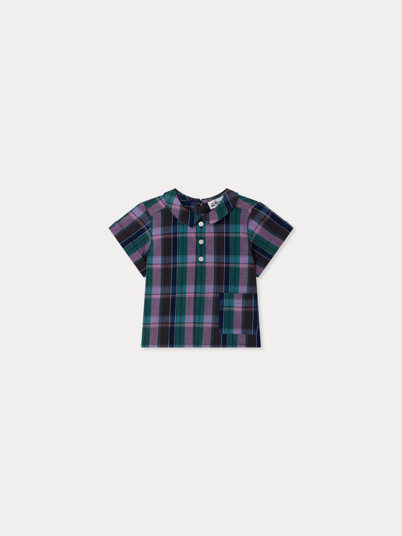 Luigi shirt in organic madras cotton