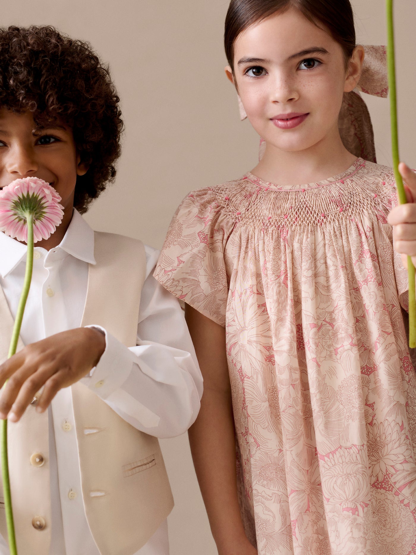 bonpoint party dress Bonpoint Kids, Duchesse smocked floral cotton dress, Kids, Green, Y 10, Day