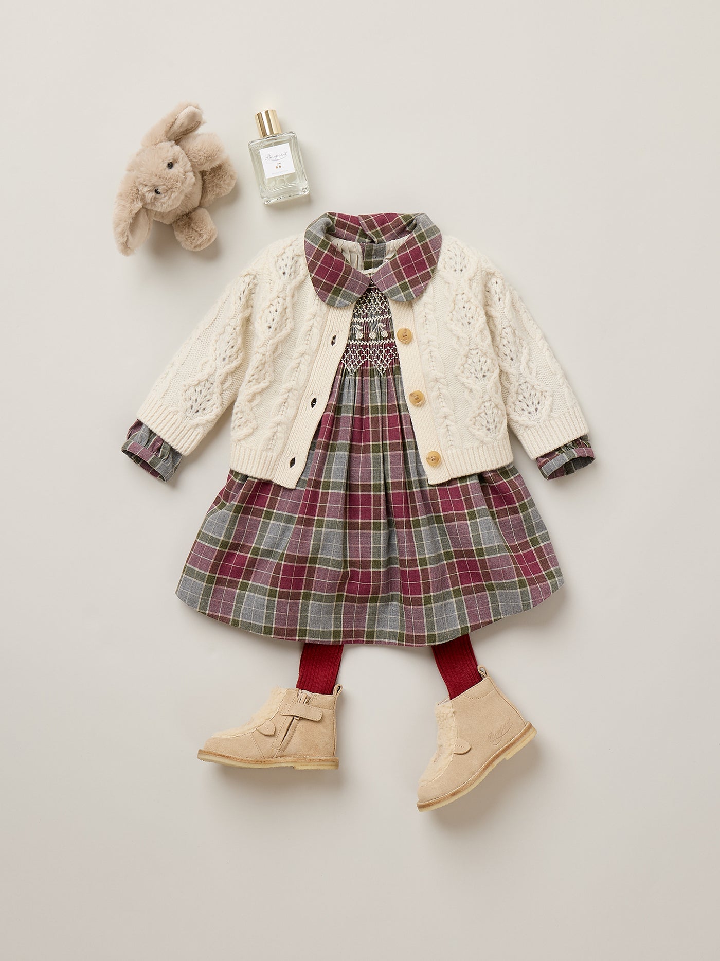 Baby Girl Winter 2026 Look - Checked dress