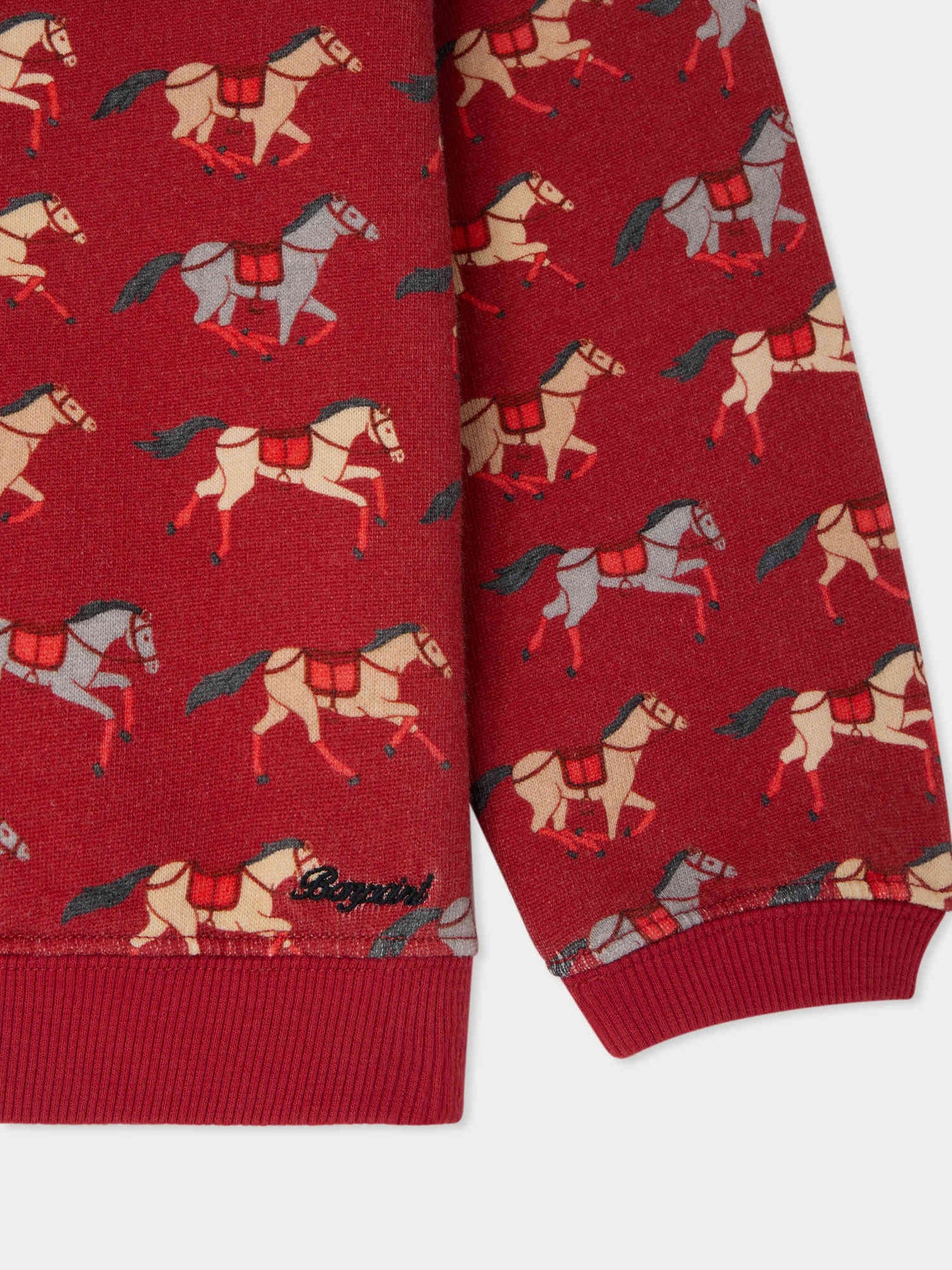 Tonino organic cotton sweatshirt with horse print