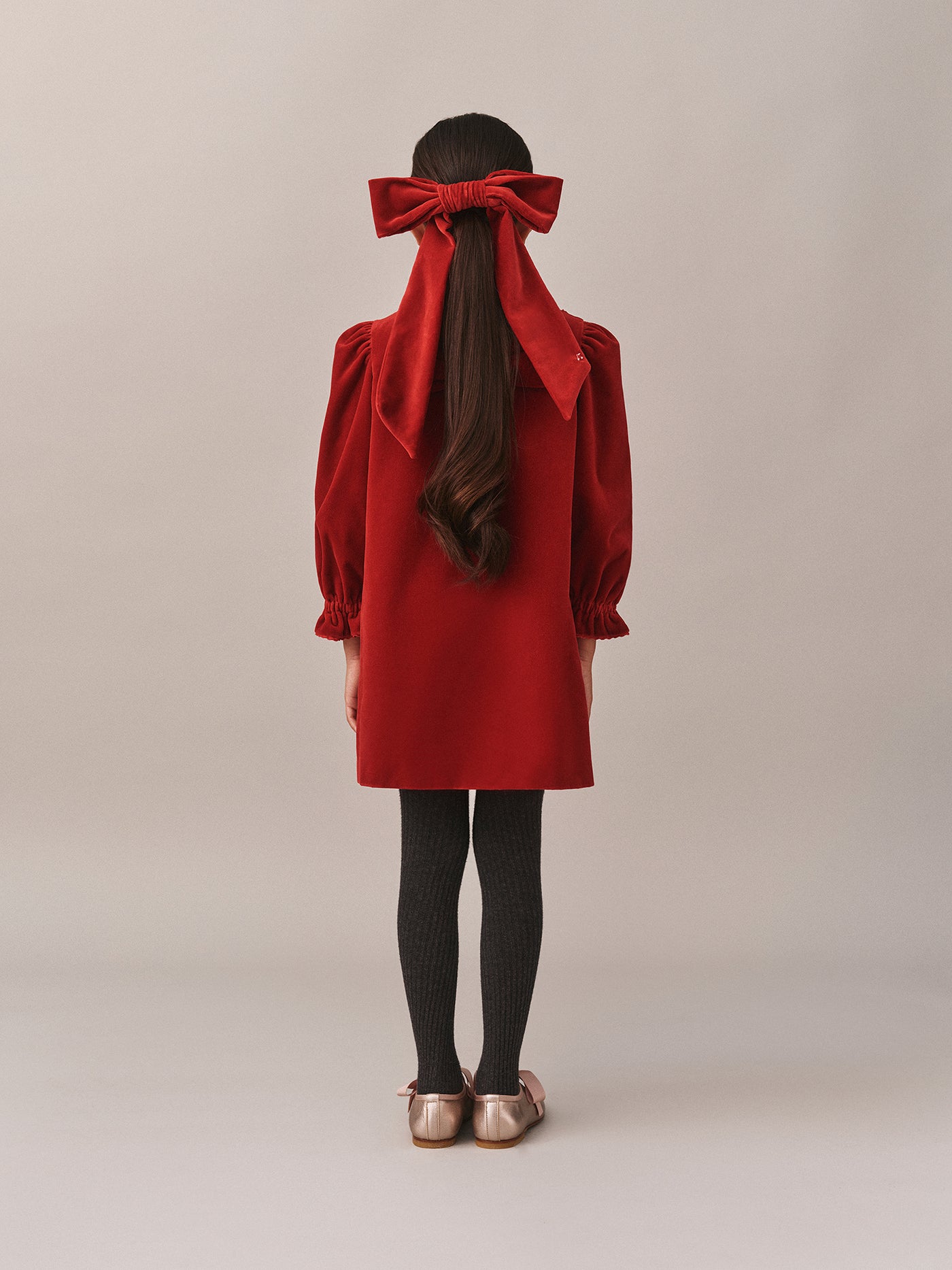 Domina barrette in red velvet