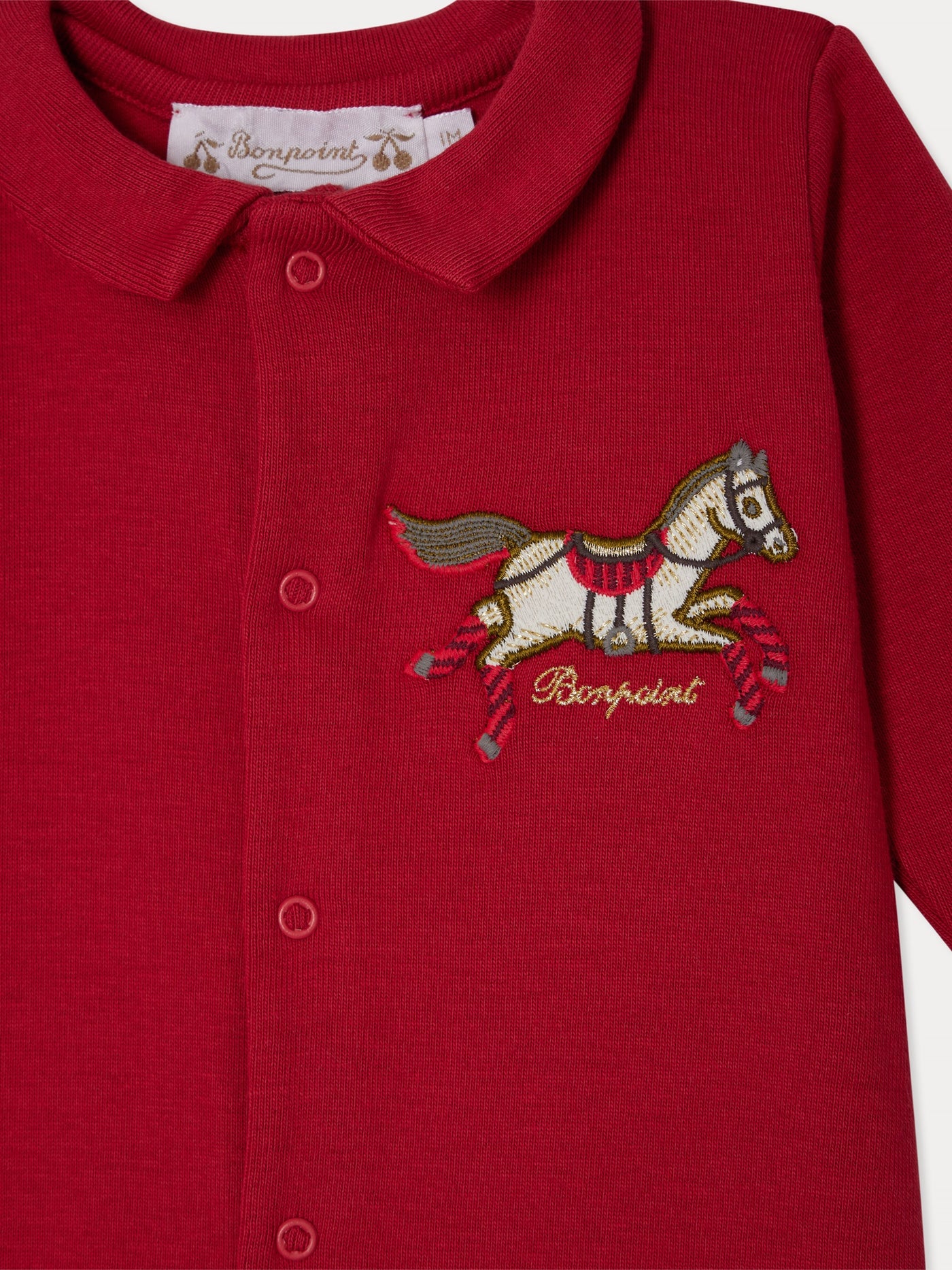 Brynel pajamas with horse patch in organic cotton