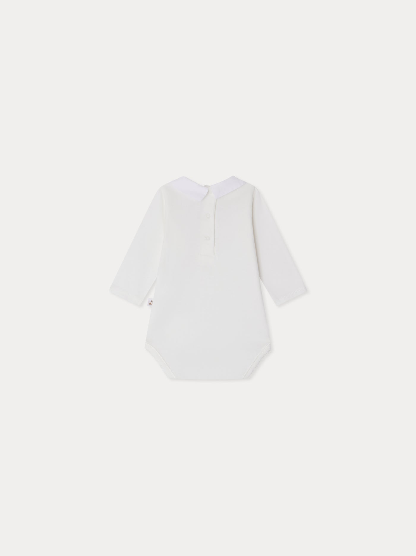 September bodysuit with embroidered horse collar in organic cotton