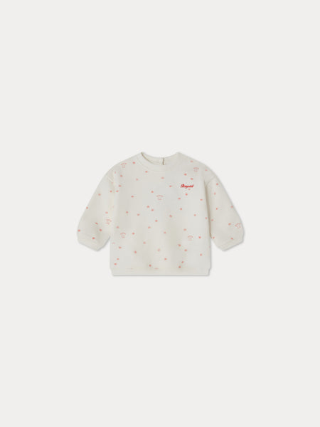 Bonpoint retailer Girls Ivory Cherry Sweatshirt