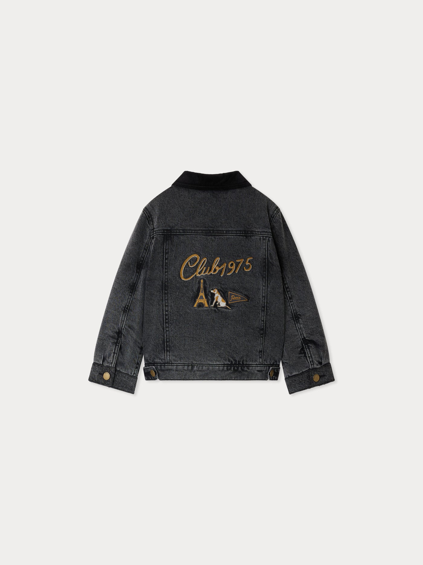 Eddis jacket with back embroidery in organic cotton