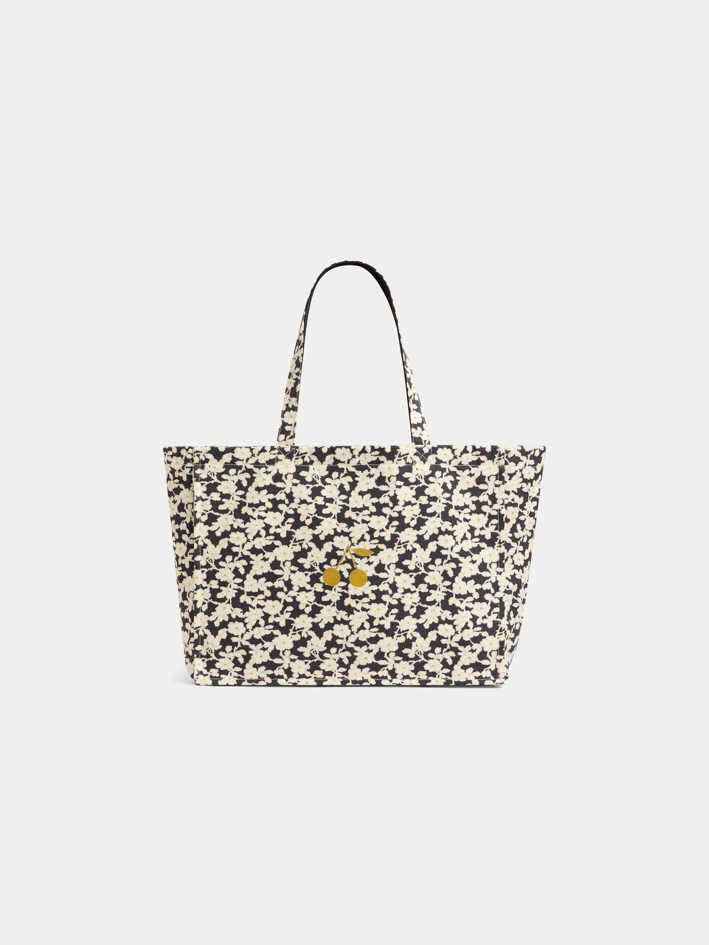 Emiko tote bag made with black Liberty fabrics
