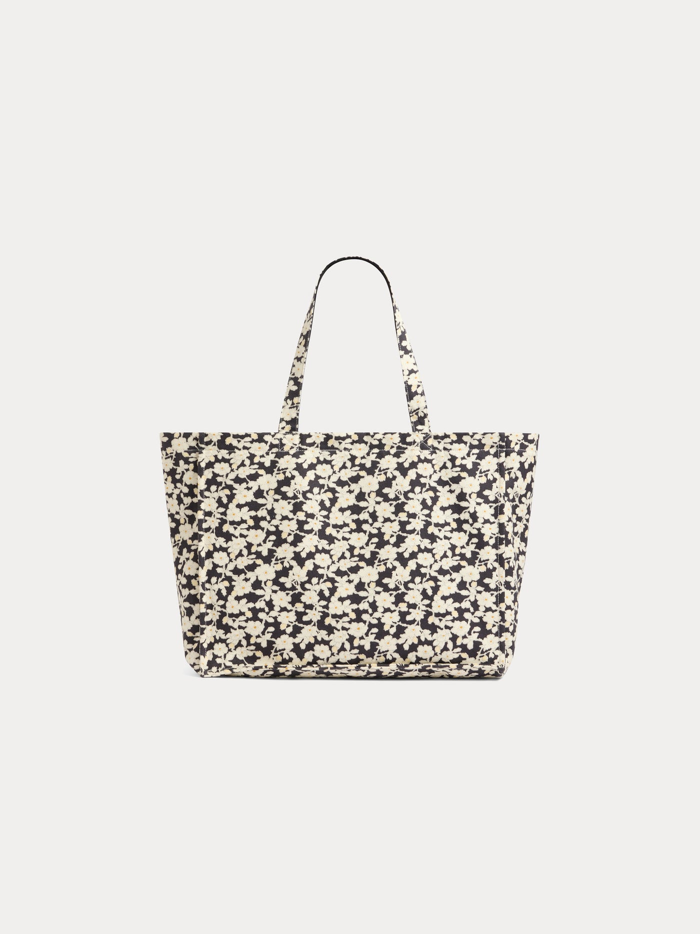 Emiko tote bag made with black Liberty fabrics