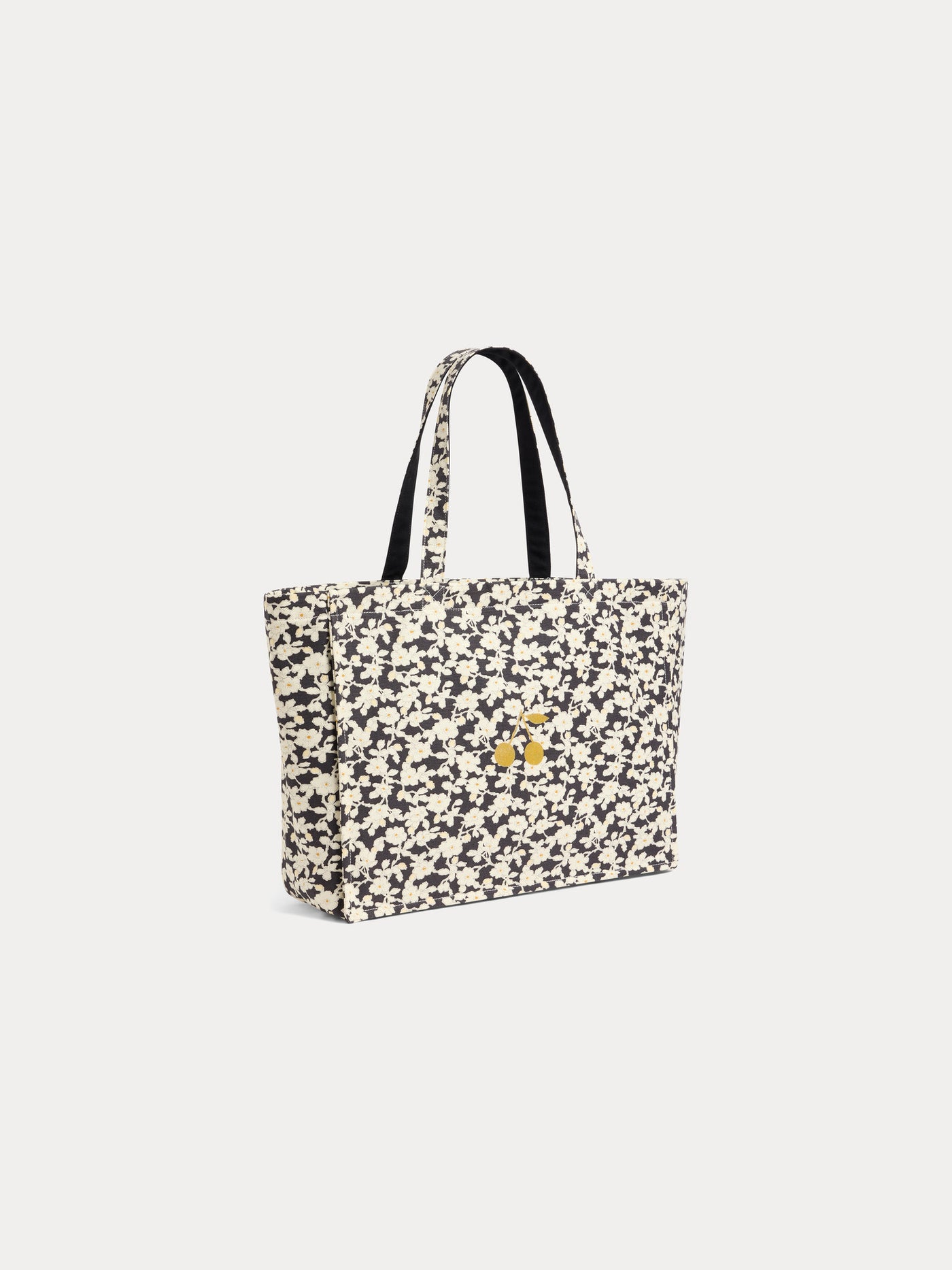 Emiko tote bag made with black Liberty fabrics