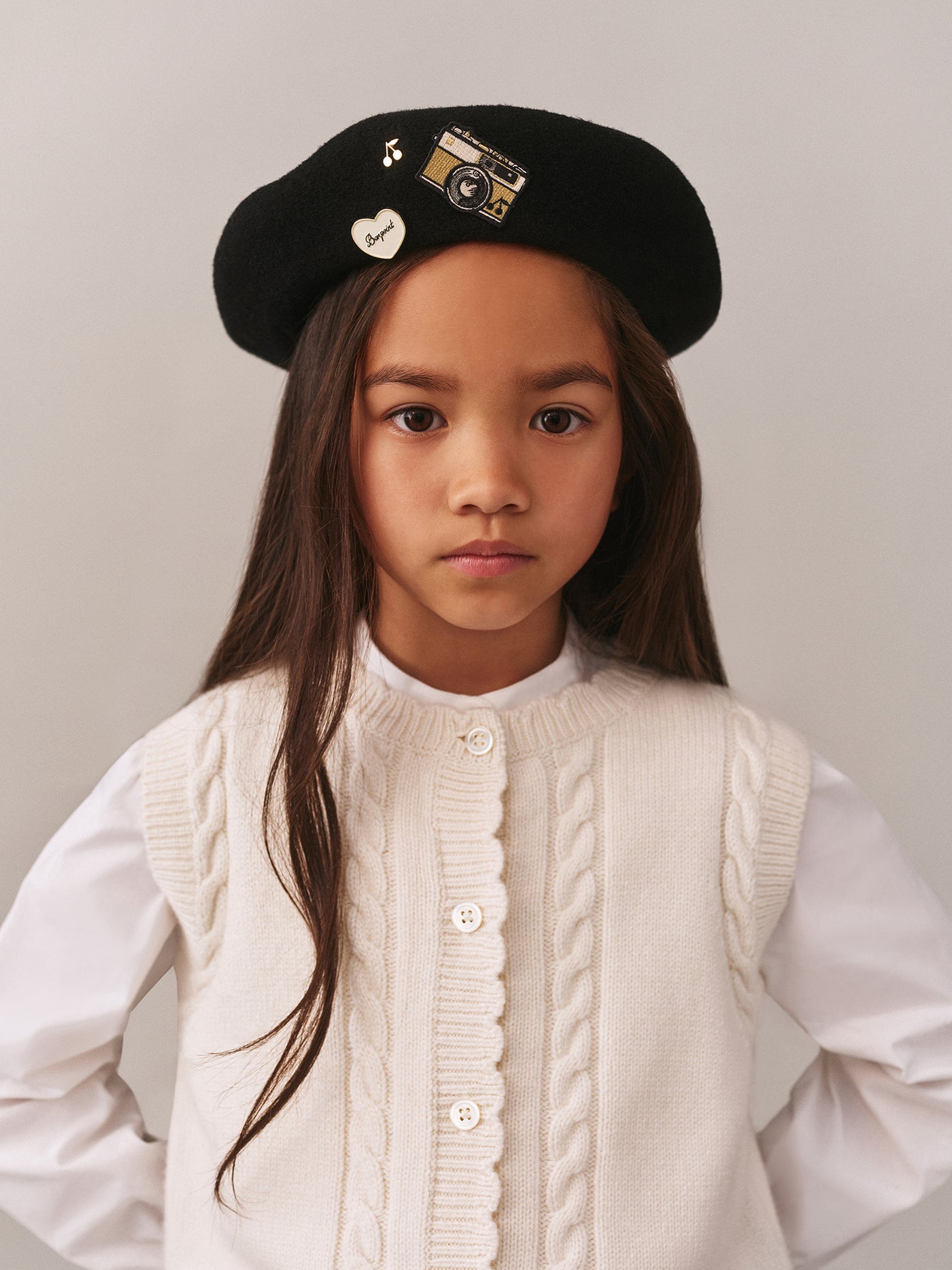 Jobolene sleeveless cardigan with cherry