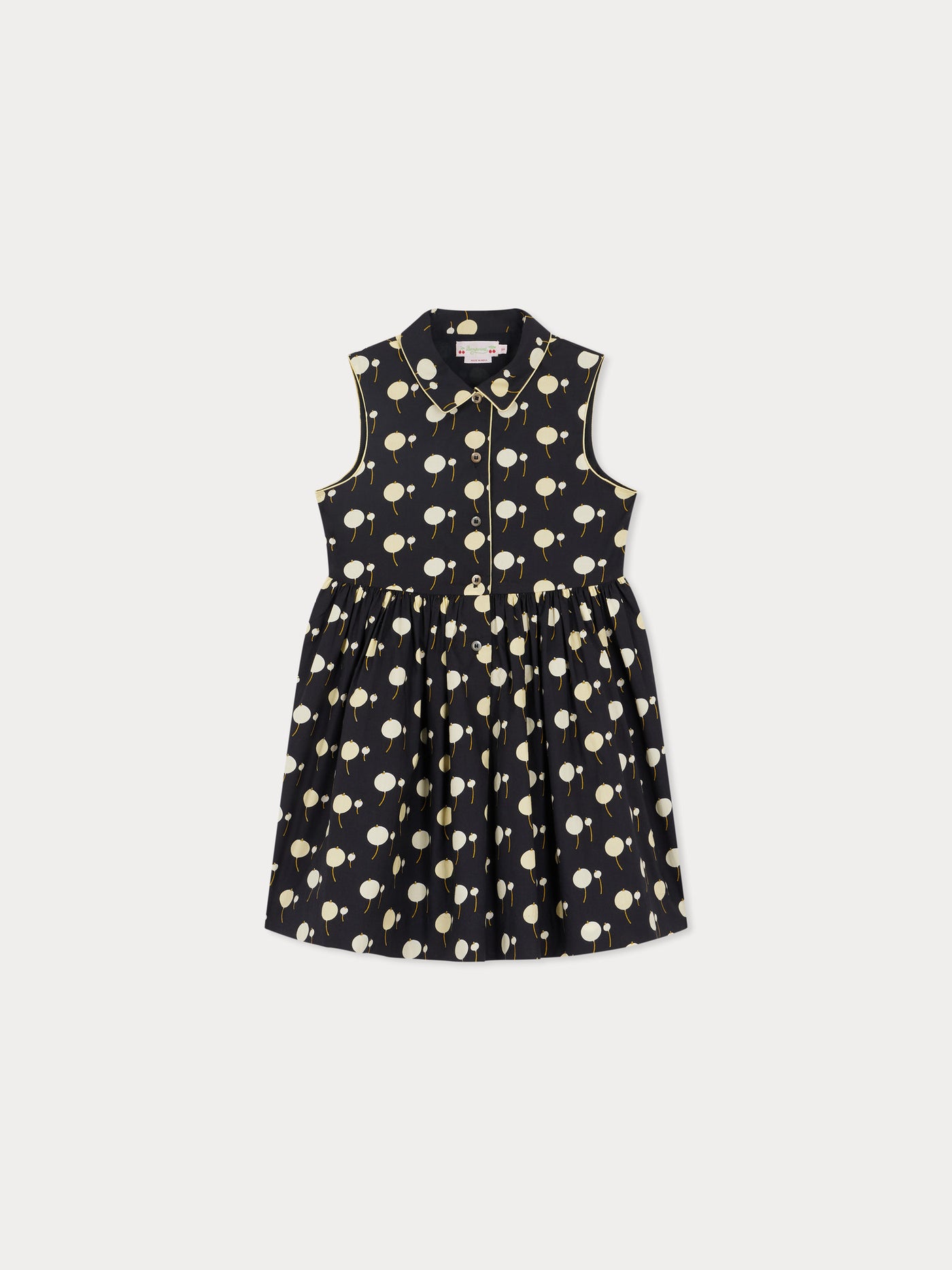 Anne Dress with Cherry Print in organic cotton