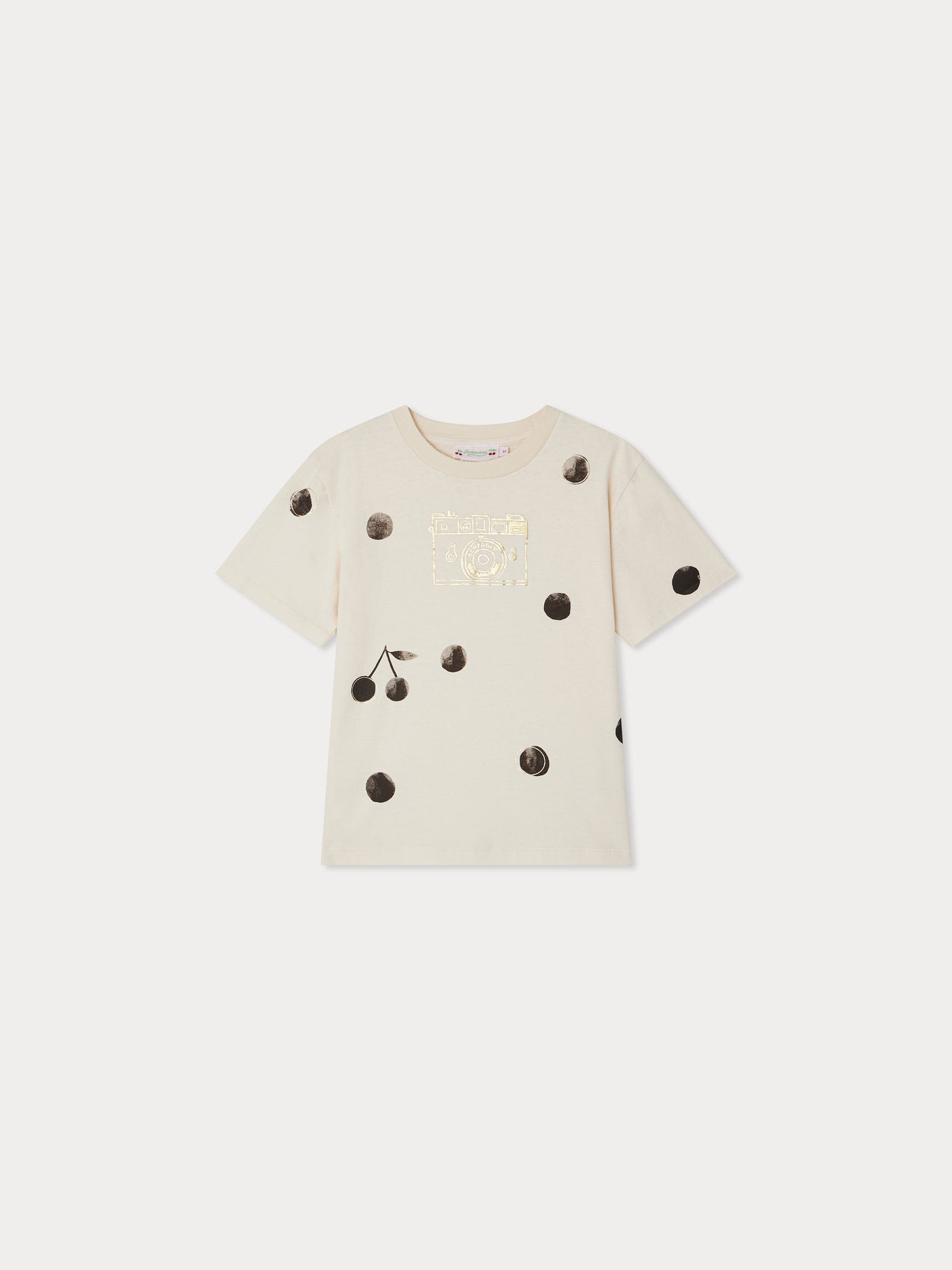 Thida T-Shirt with polka dot print in organic cotton
