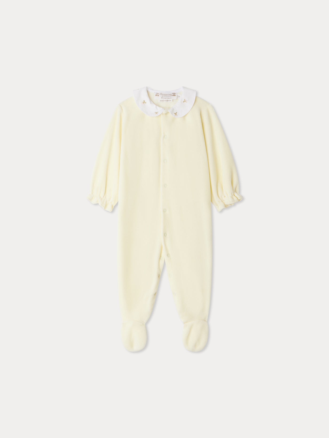 Tintina Pajamas with embroidered cherry collar