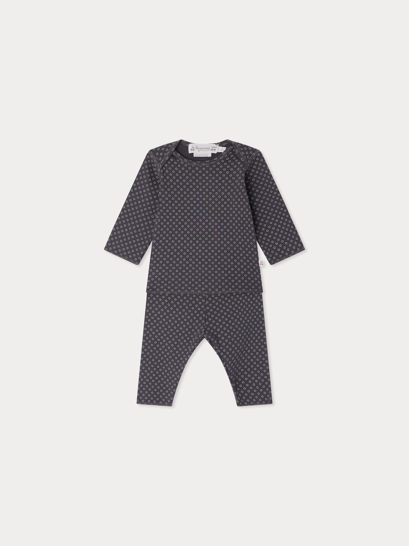 Timi Set with round print in organic cotton