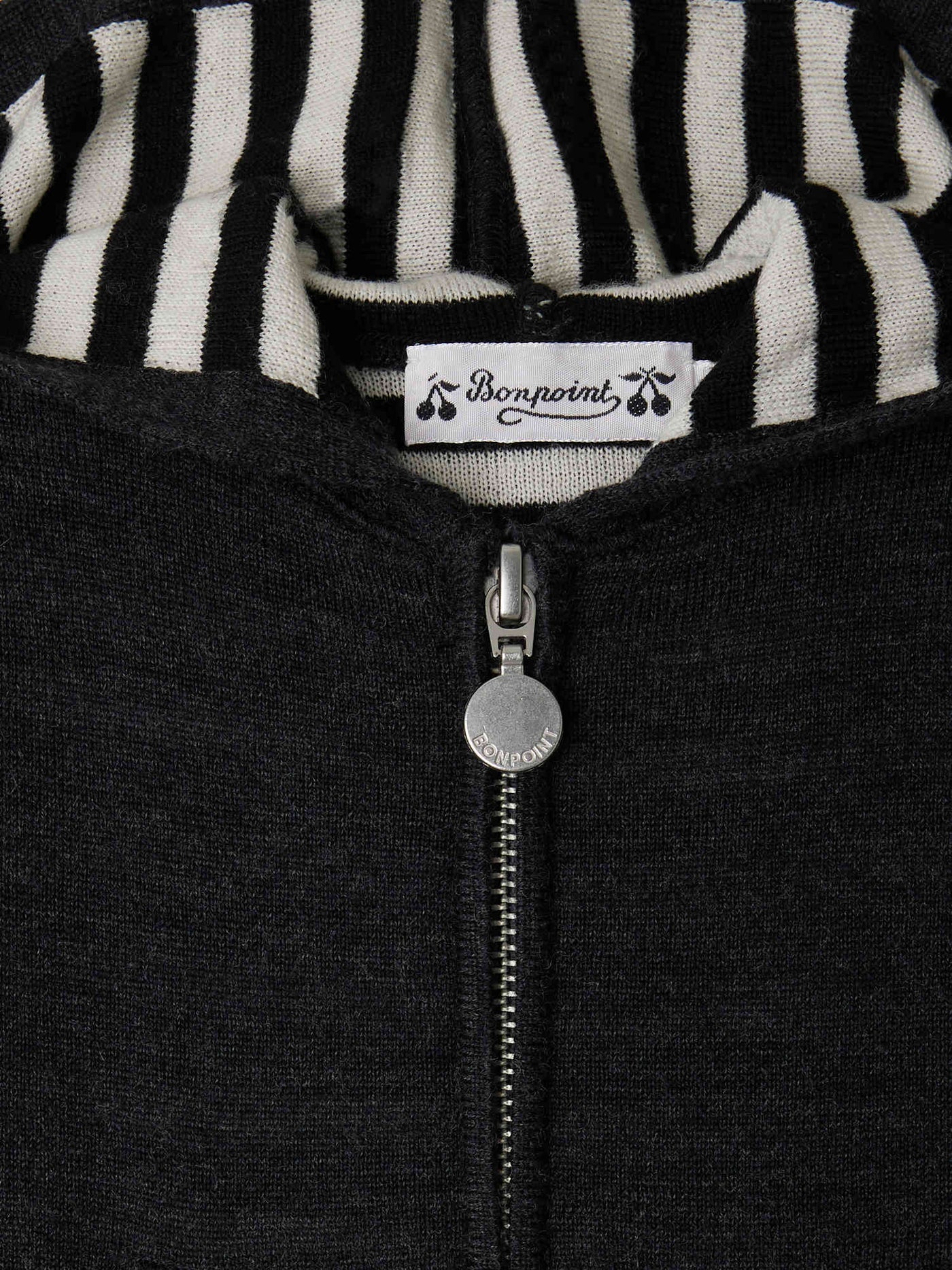 Alexandros cardigan with striped inner hood