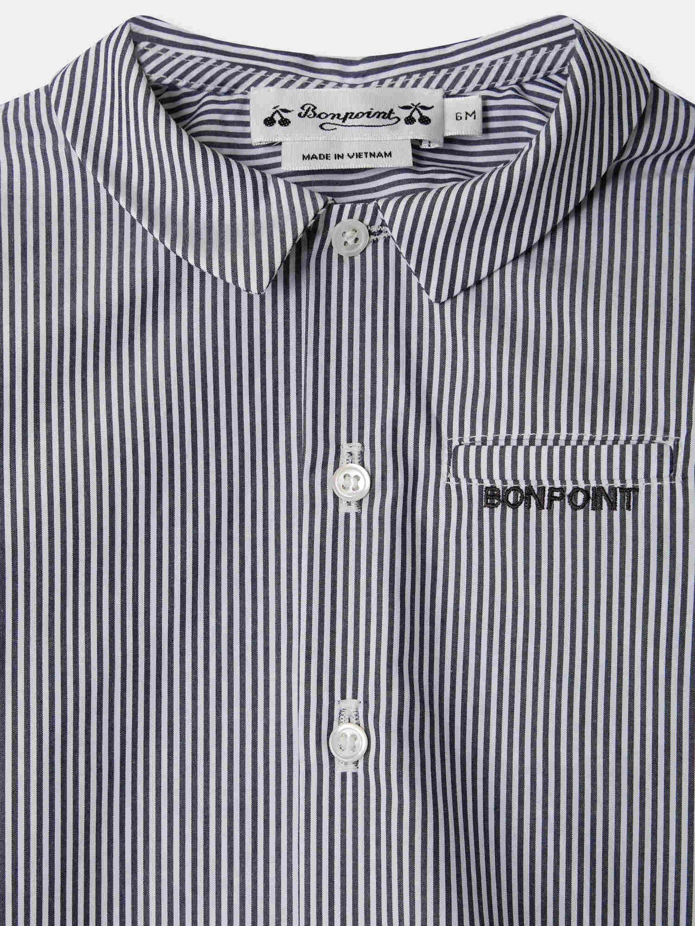 Fine striped boubou shirt