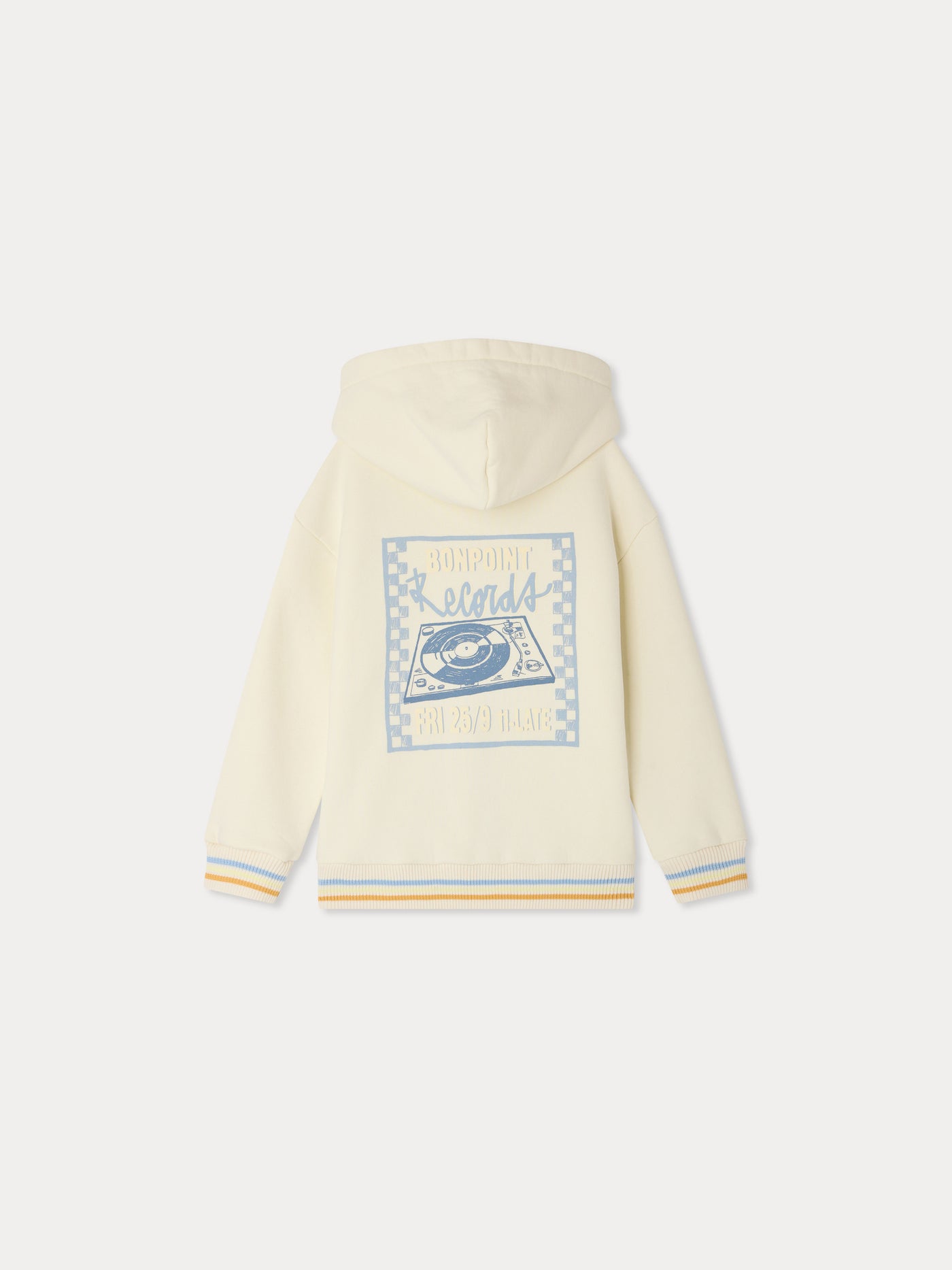 Elroy ecru hooded sweatshirt in organic cotton