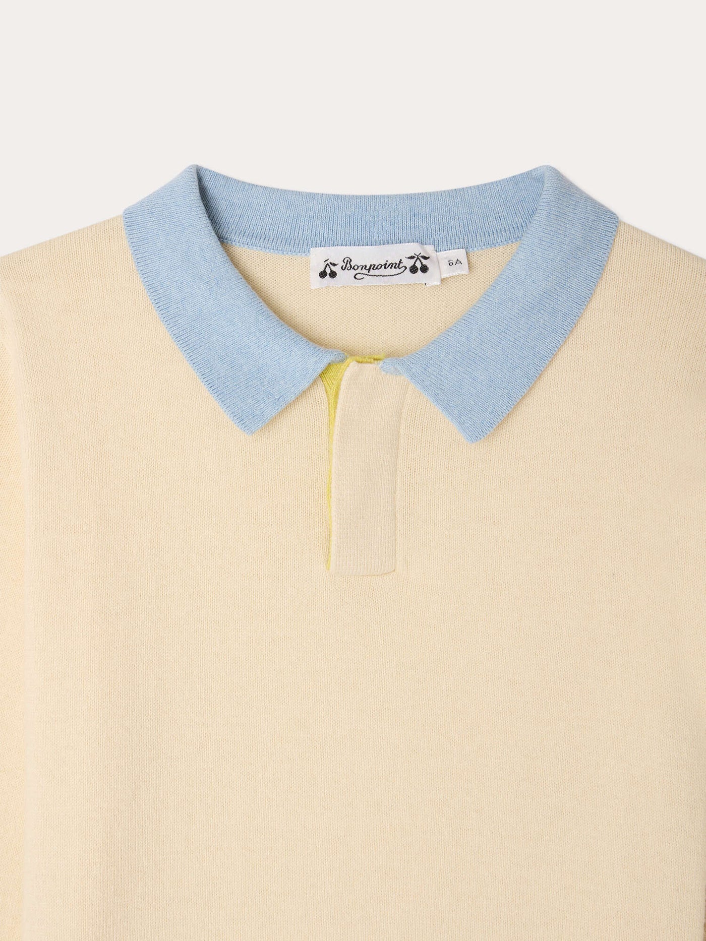 Mae polo shirt in organic cotton and cashmere