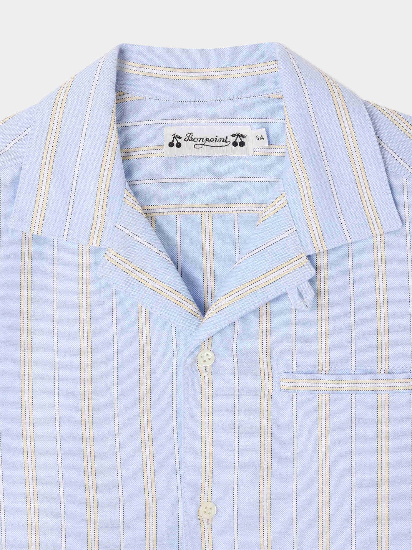 Mael striped shirt in organic cotton