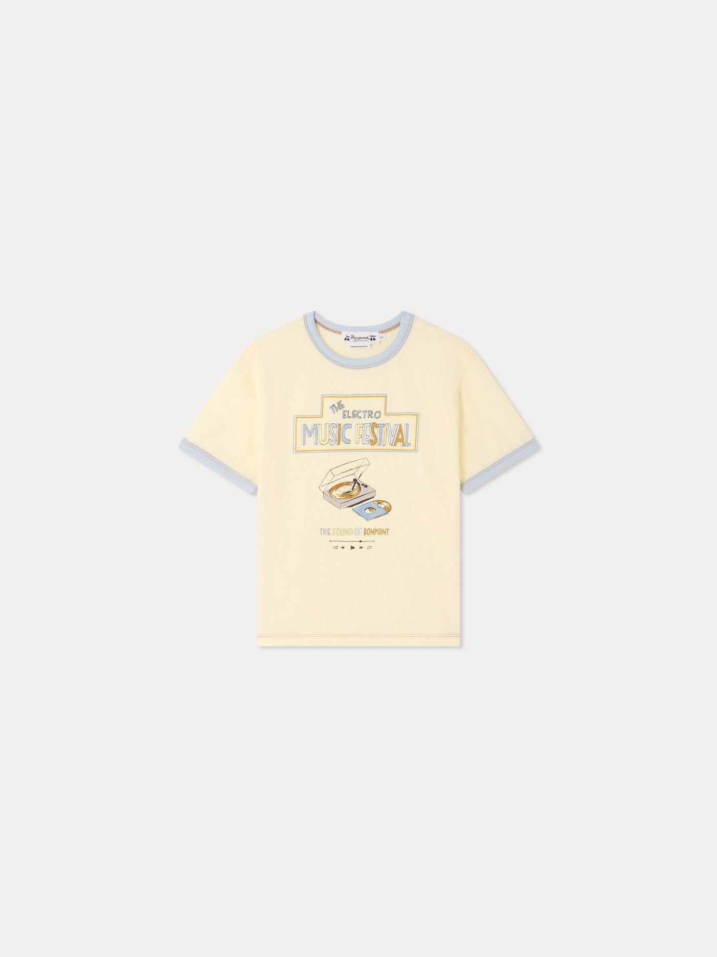Akiva vinyl print t-shirt in organic cotton