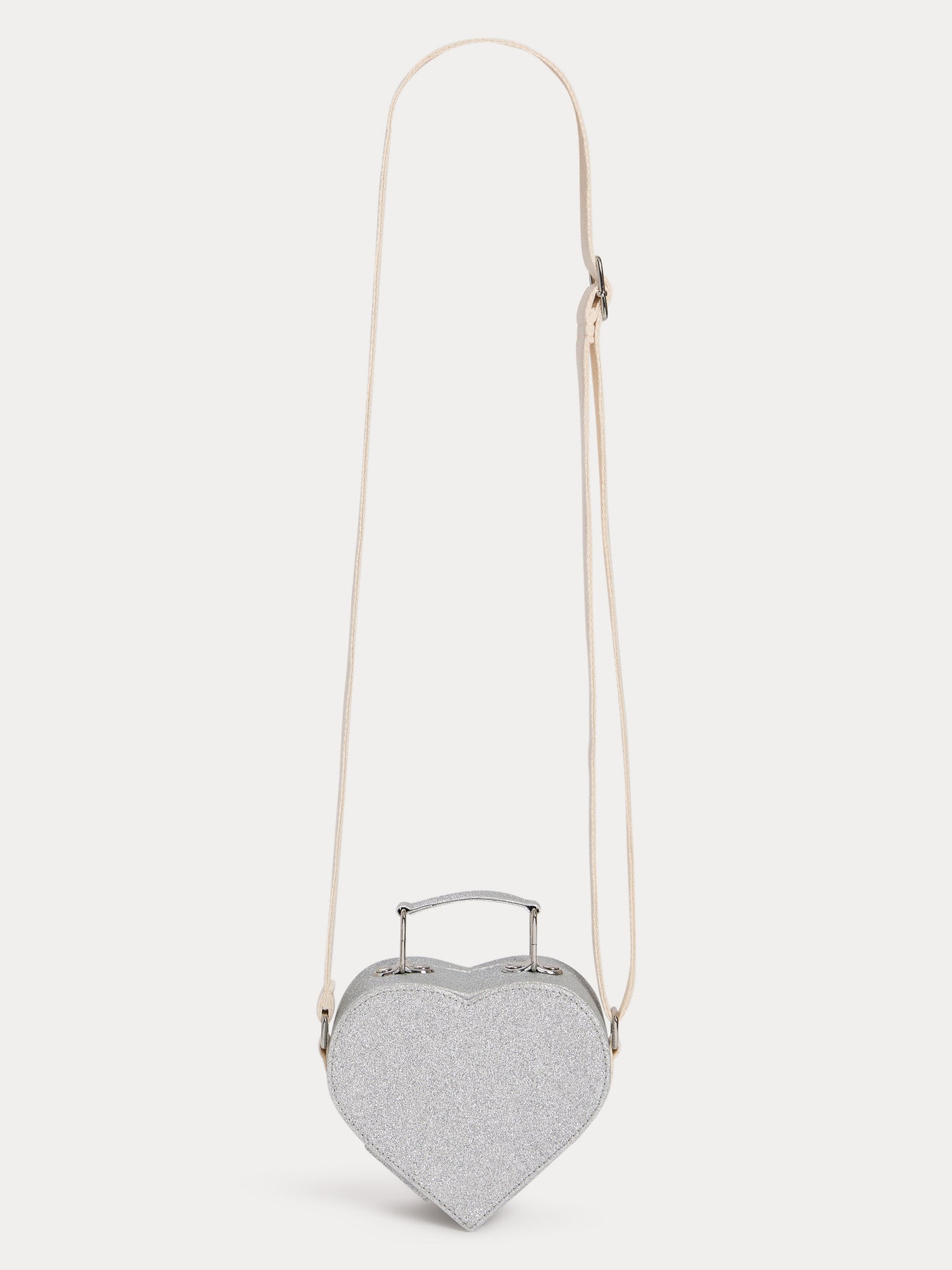 Mariha heart-shaped bag with silver sequins