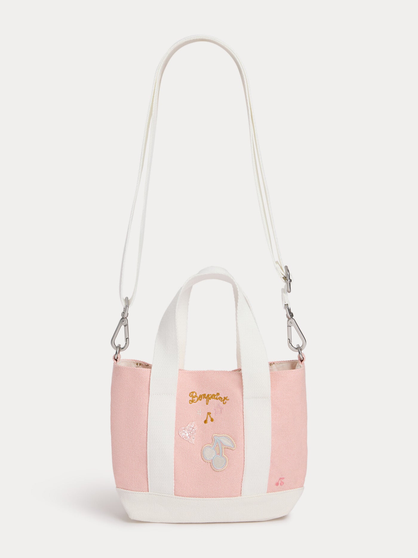 Cabas shoulder bag with patches and embroidery