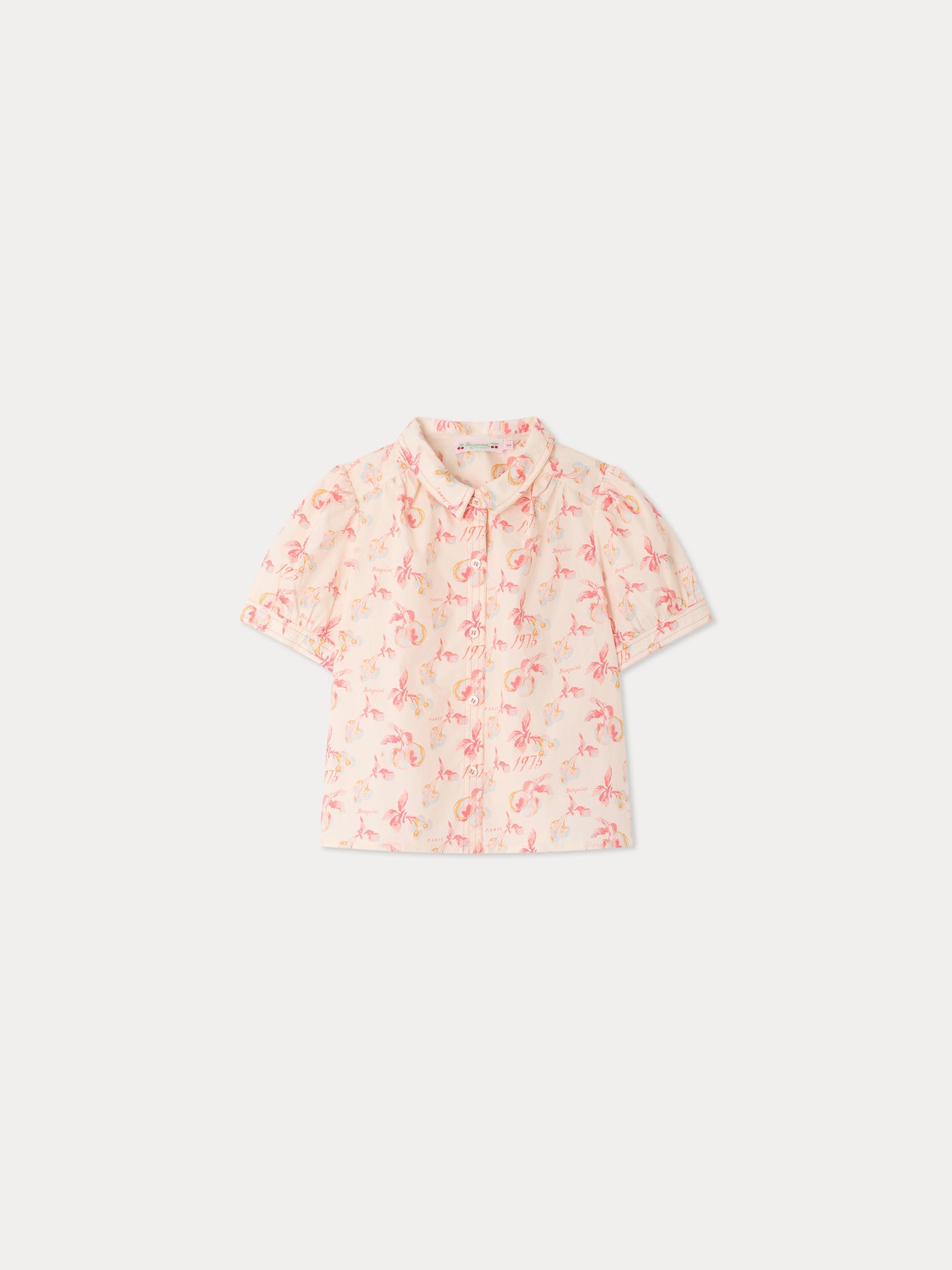 Mathilda blouse with cherry print in organic cotton
