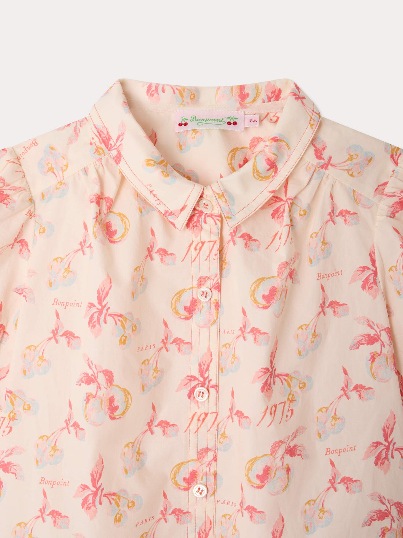 Mathilda blouse with cherry print in organic cotton