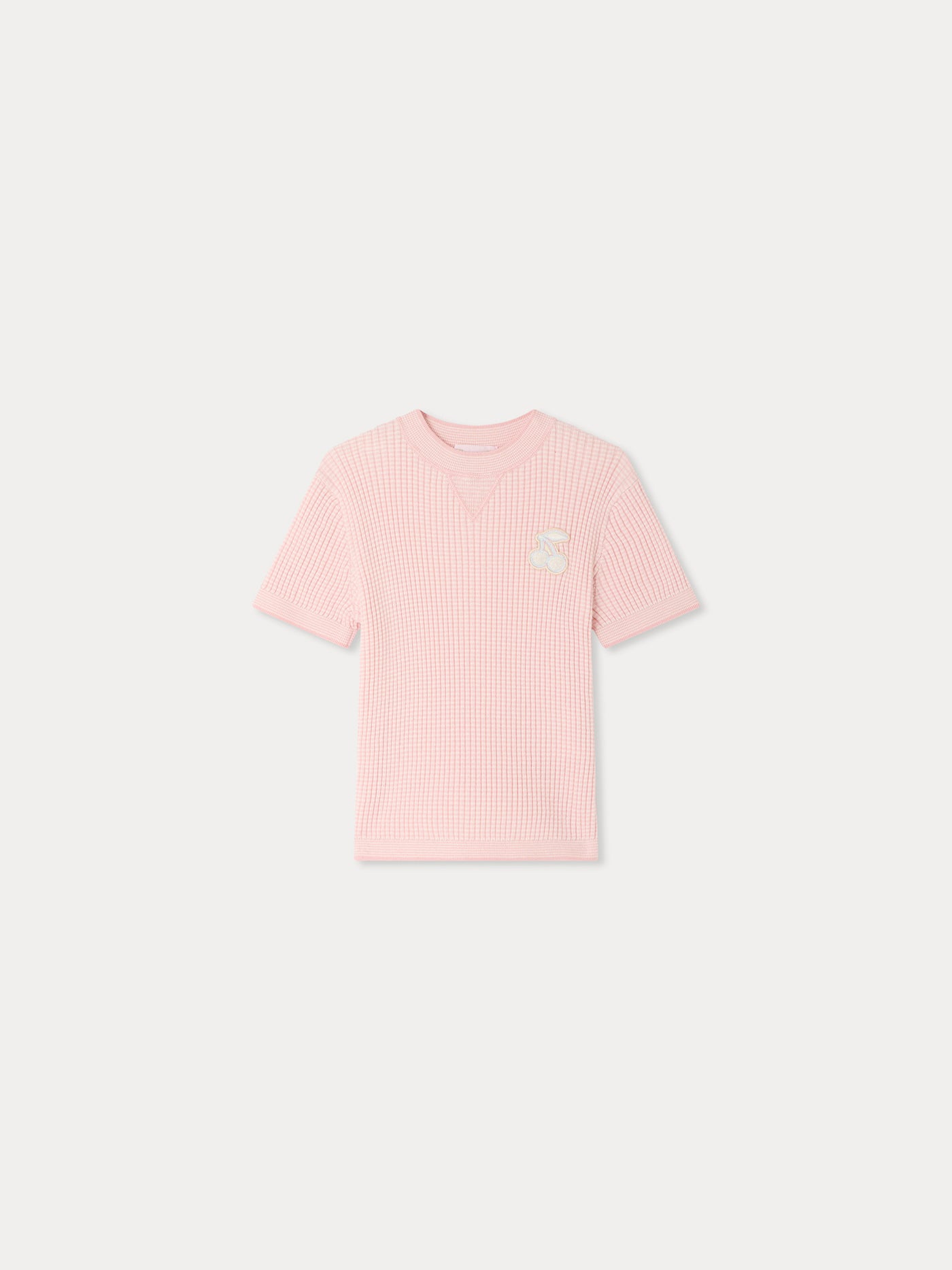 Melie sweater with cherry patch in organic cotton