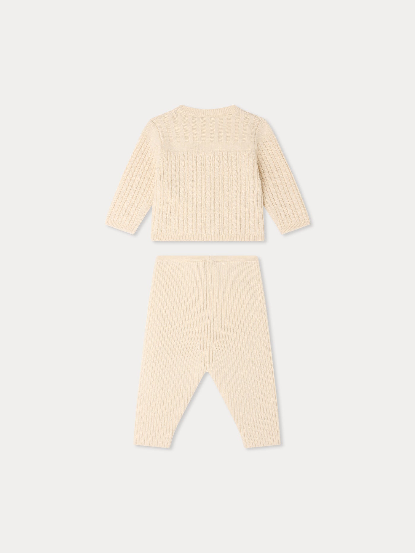 Lavina ecru wool and cotton set