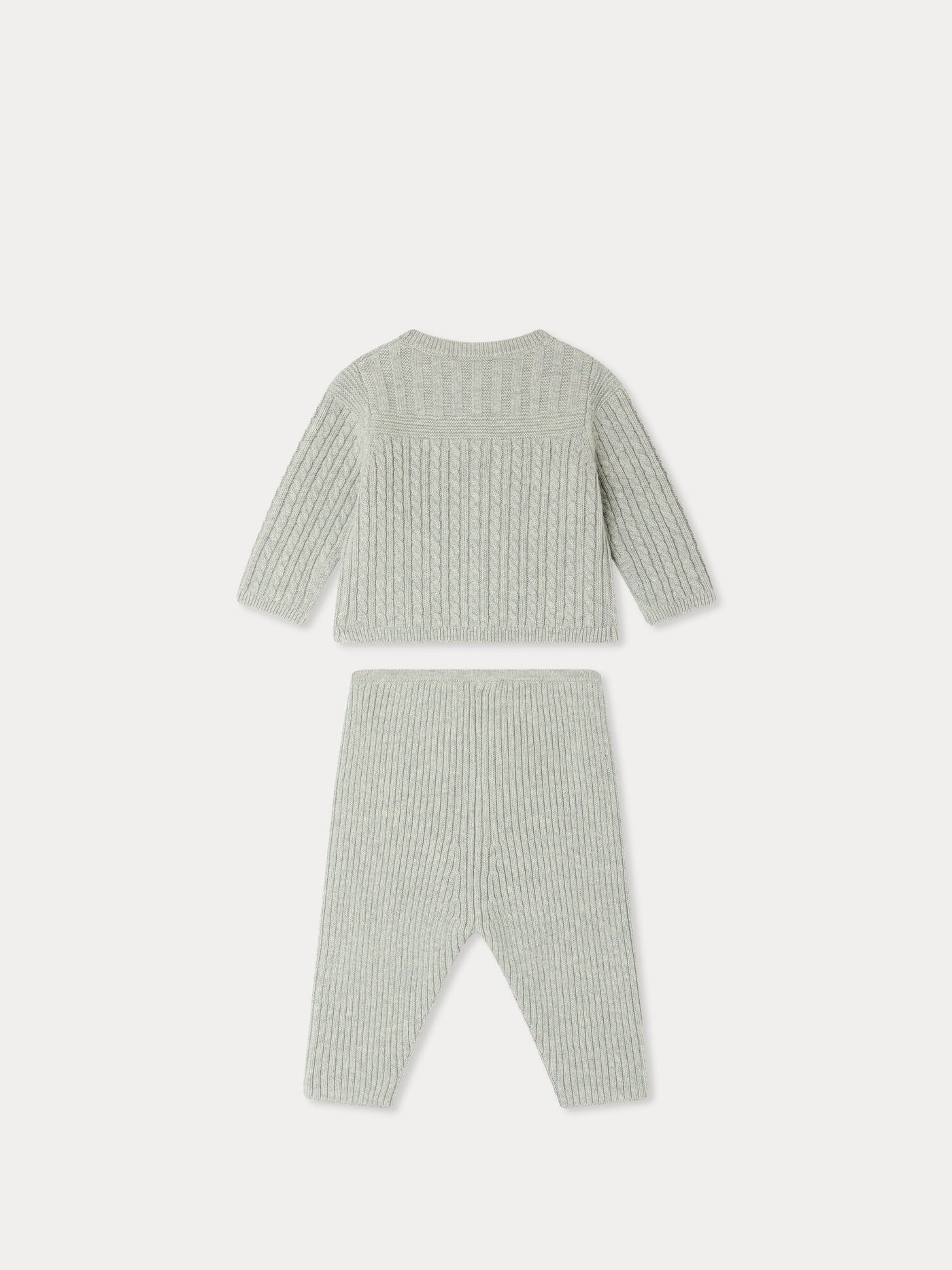 Lavinon set in verdigris made from wool and cotton