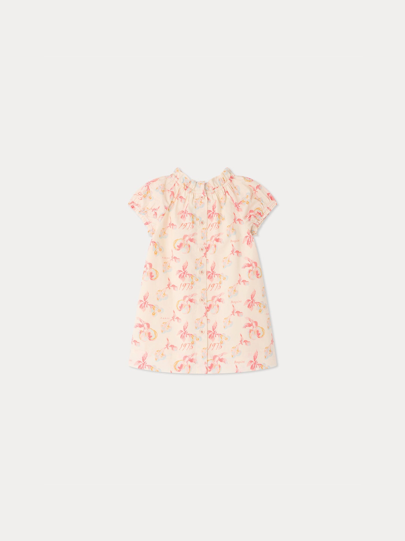 Sidwel baby dress with cherry print in organic cotton
