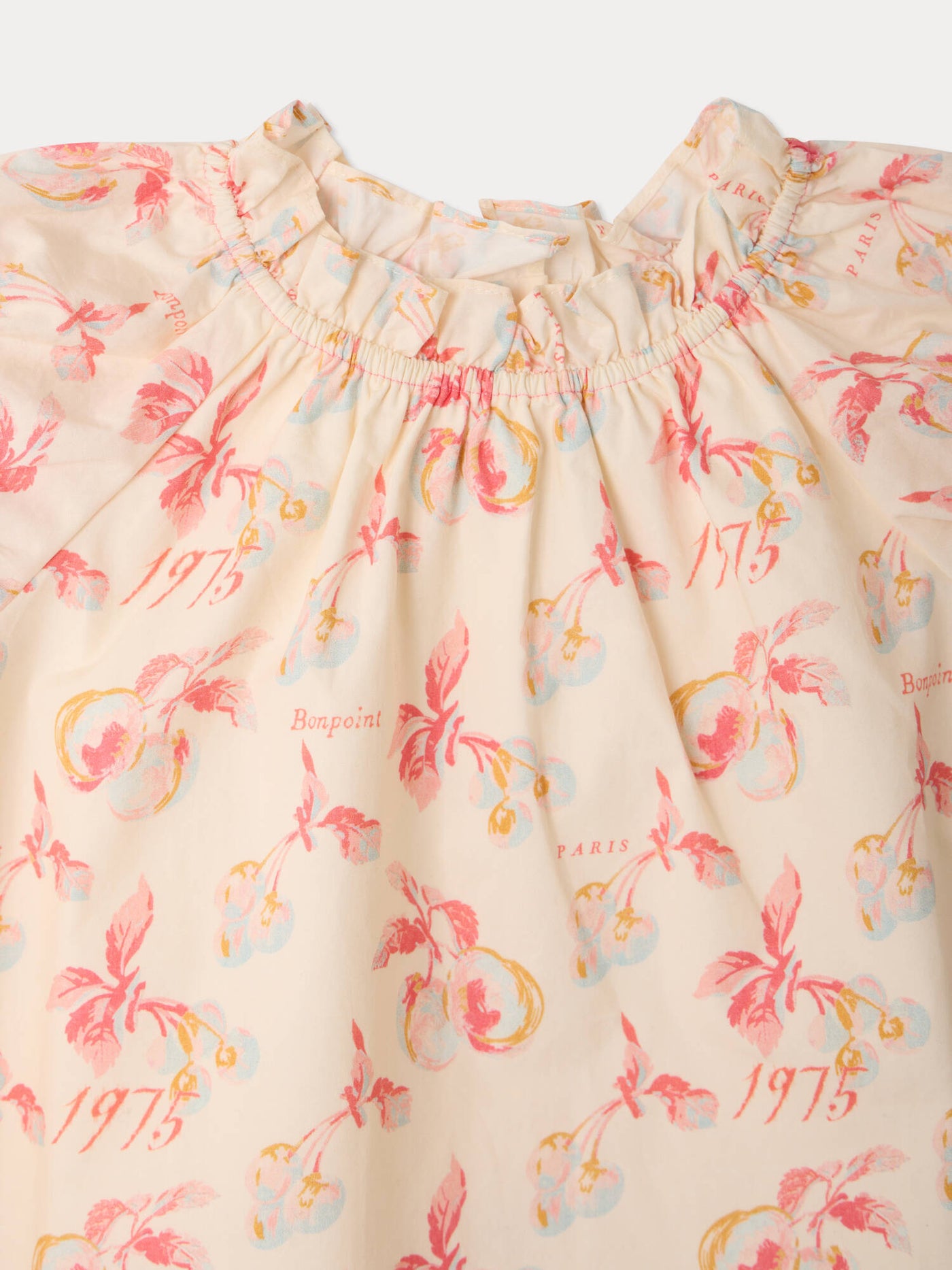 Sidwel baby dress with cherry print in organic cotton